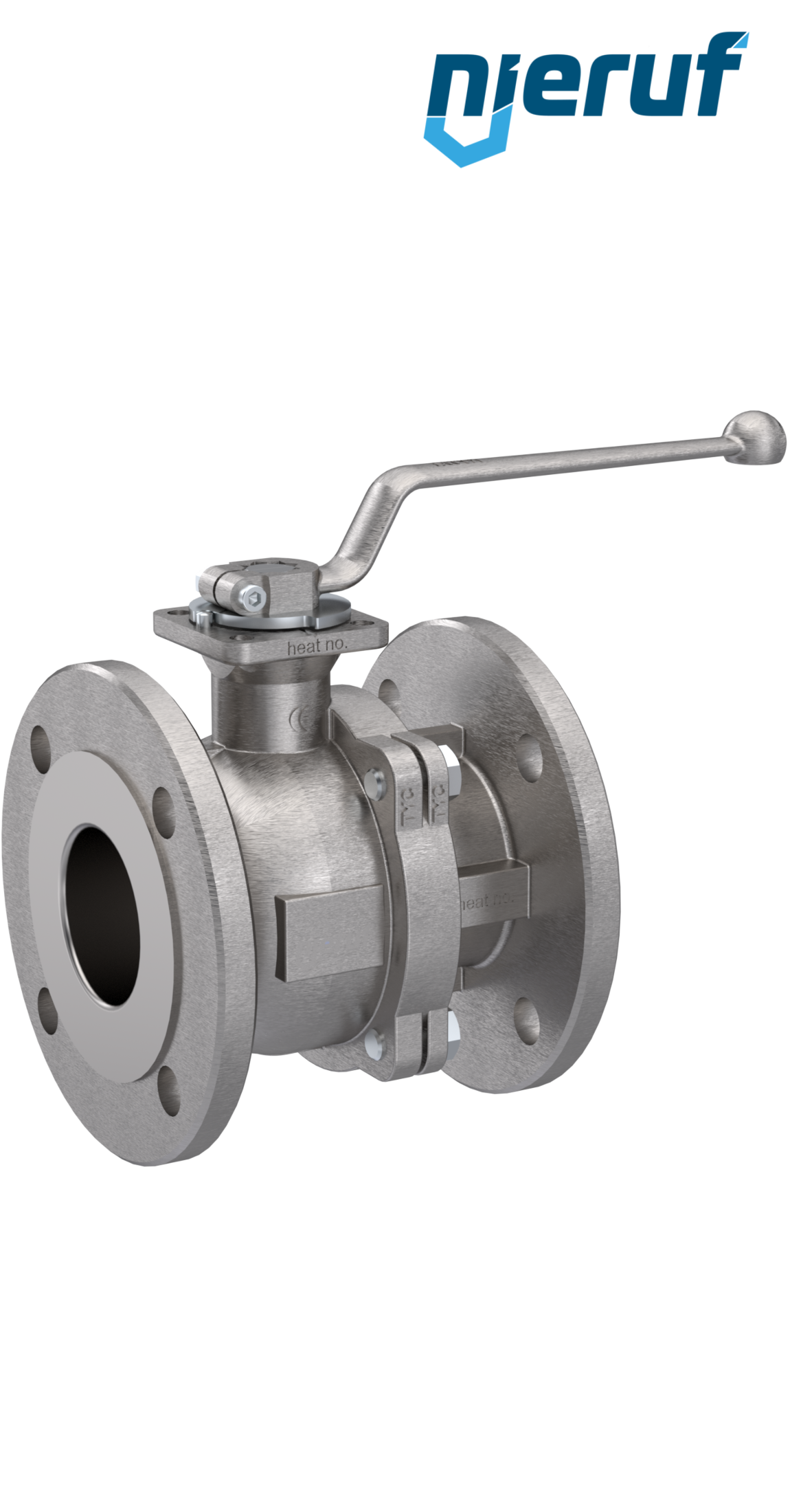 Steam-flange ball valve FK05 DN65 PN40 made of stainless steel 1.4408