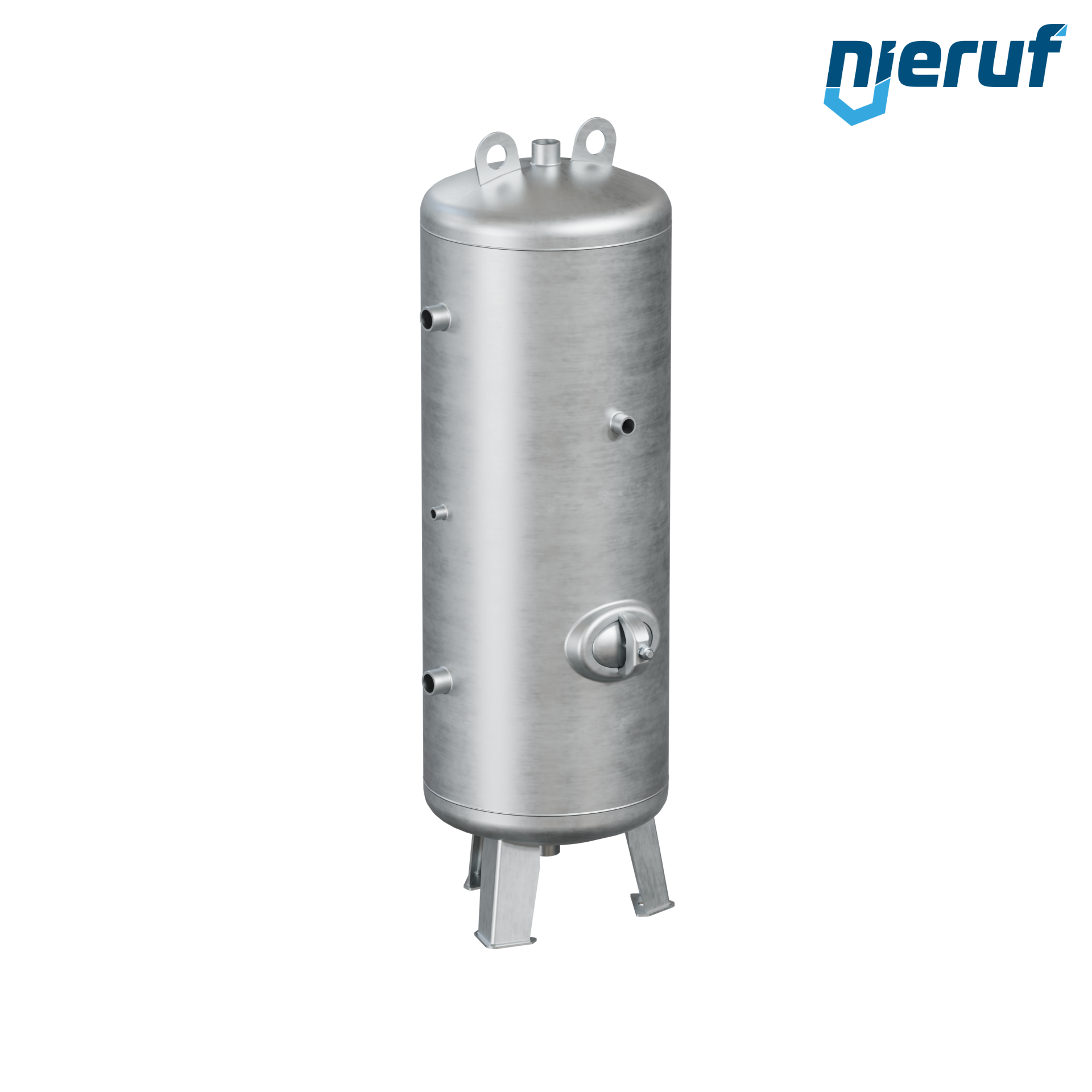 High pressure vessel vertical BE02 250 liter, 0-31 bar, steel galvanized