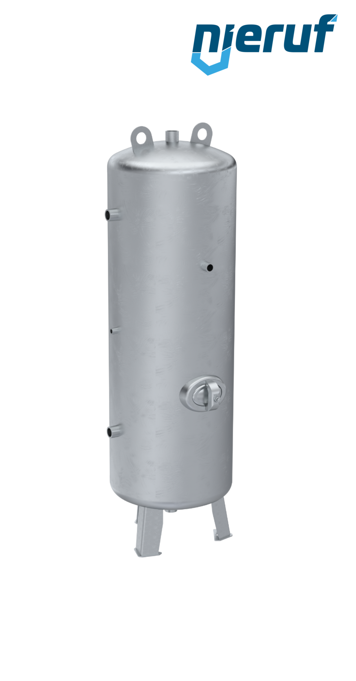 Vacuum vessel vertical BE03 250 liter, -1-3 bar, steel galvanized