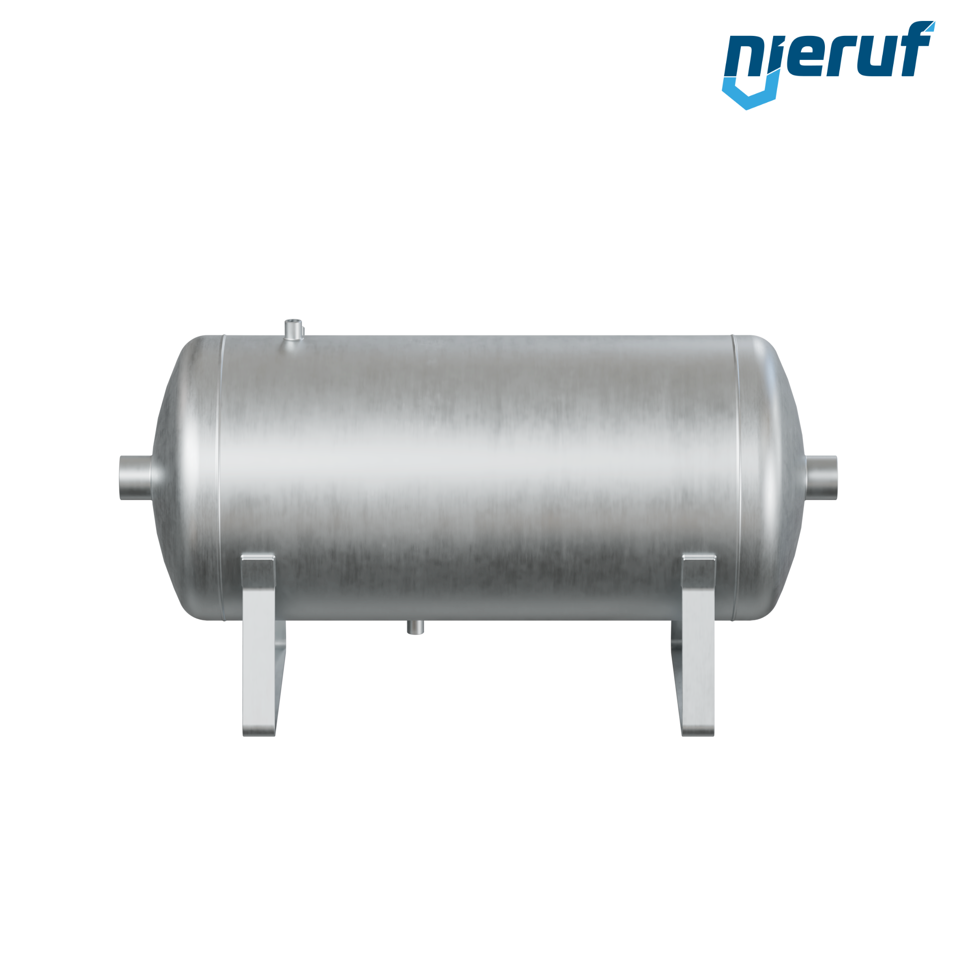 Pressure vessel horizontal BE01 150 liter, 0-11 bar, steel galvanized