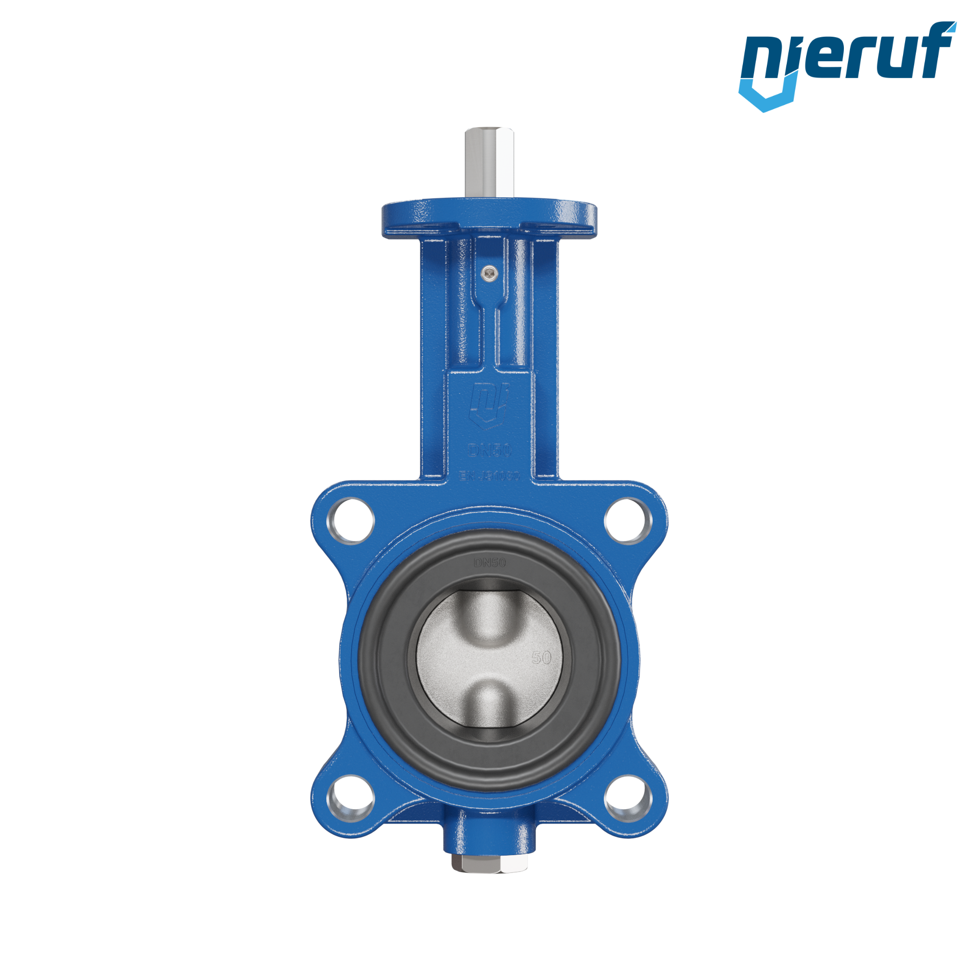 Butterfly valve AK02 DN 50 PN10-PN16 DVGW-gas without lever