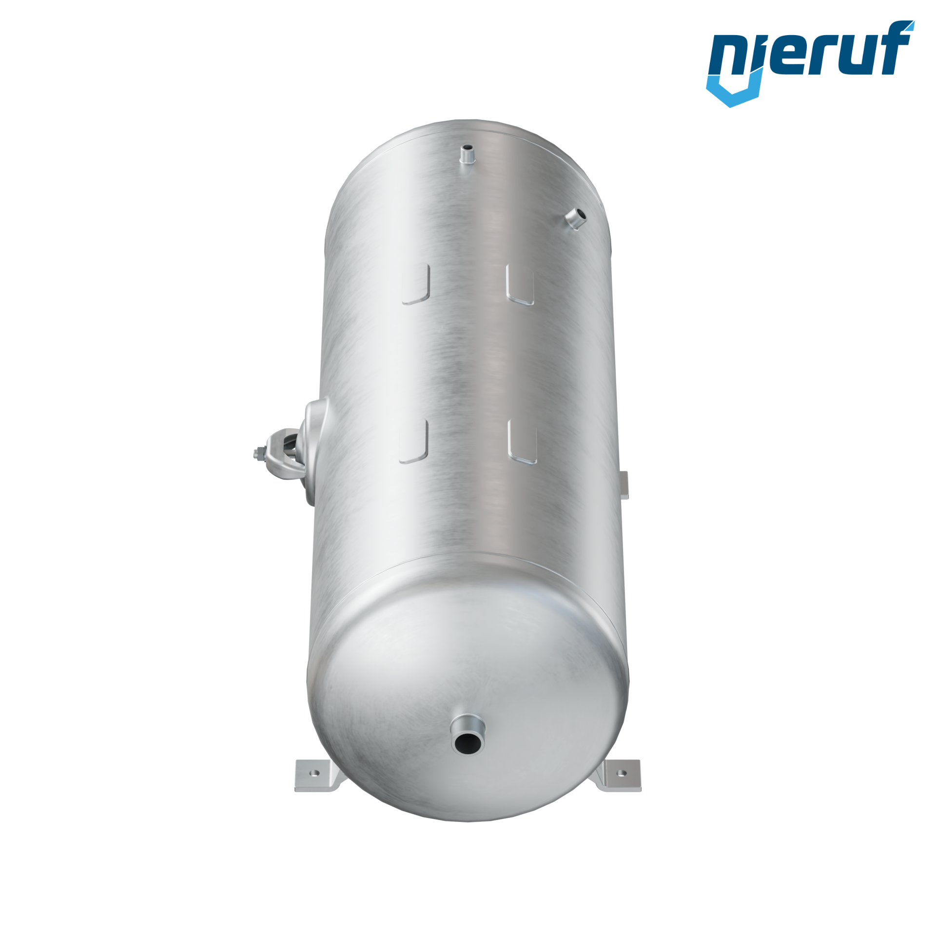 High pressure vessel horizontal BE02 350 liter, 0-23 bar, steel primed