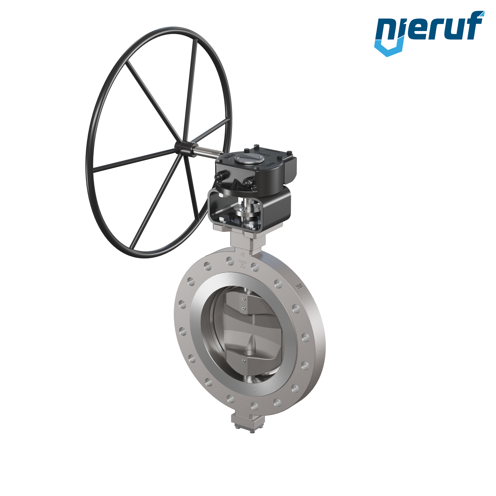 Triple offset butterfly-valve stainless steel AK14 DN 350 ANSI150 worm gear