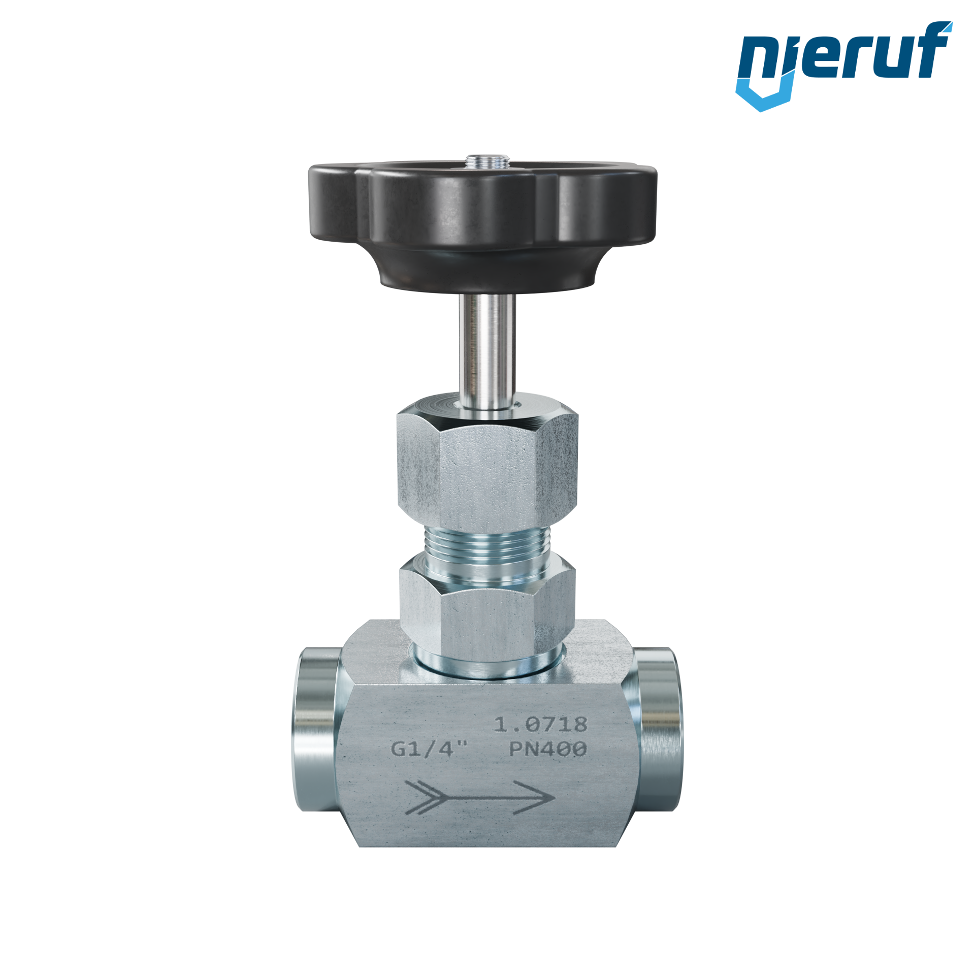 needle valve  1/4" inch NV01 steel (blue galvanized)