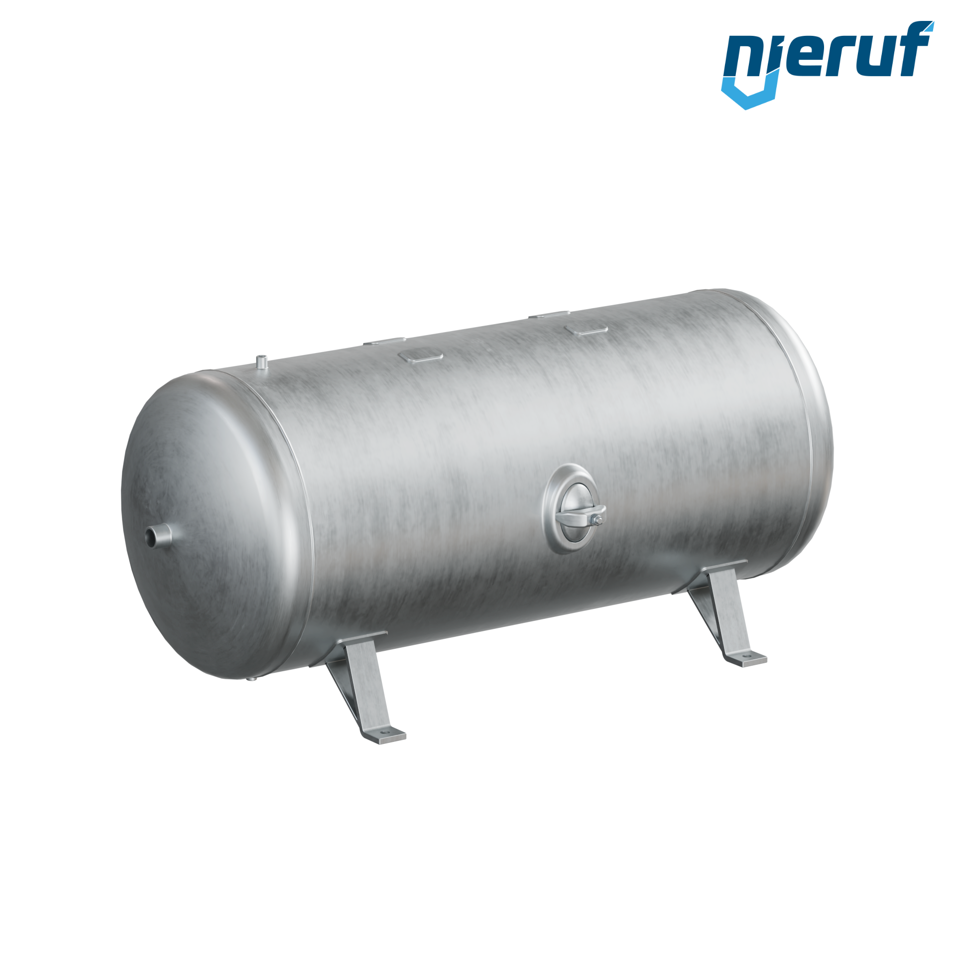 High pressure vessel horizontal BE02 750 liter, 0-41 bar, steel galvanized