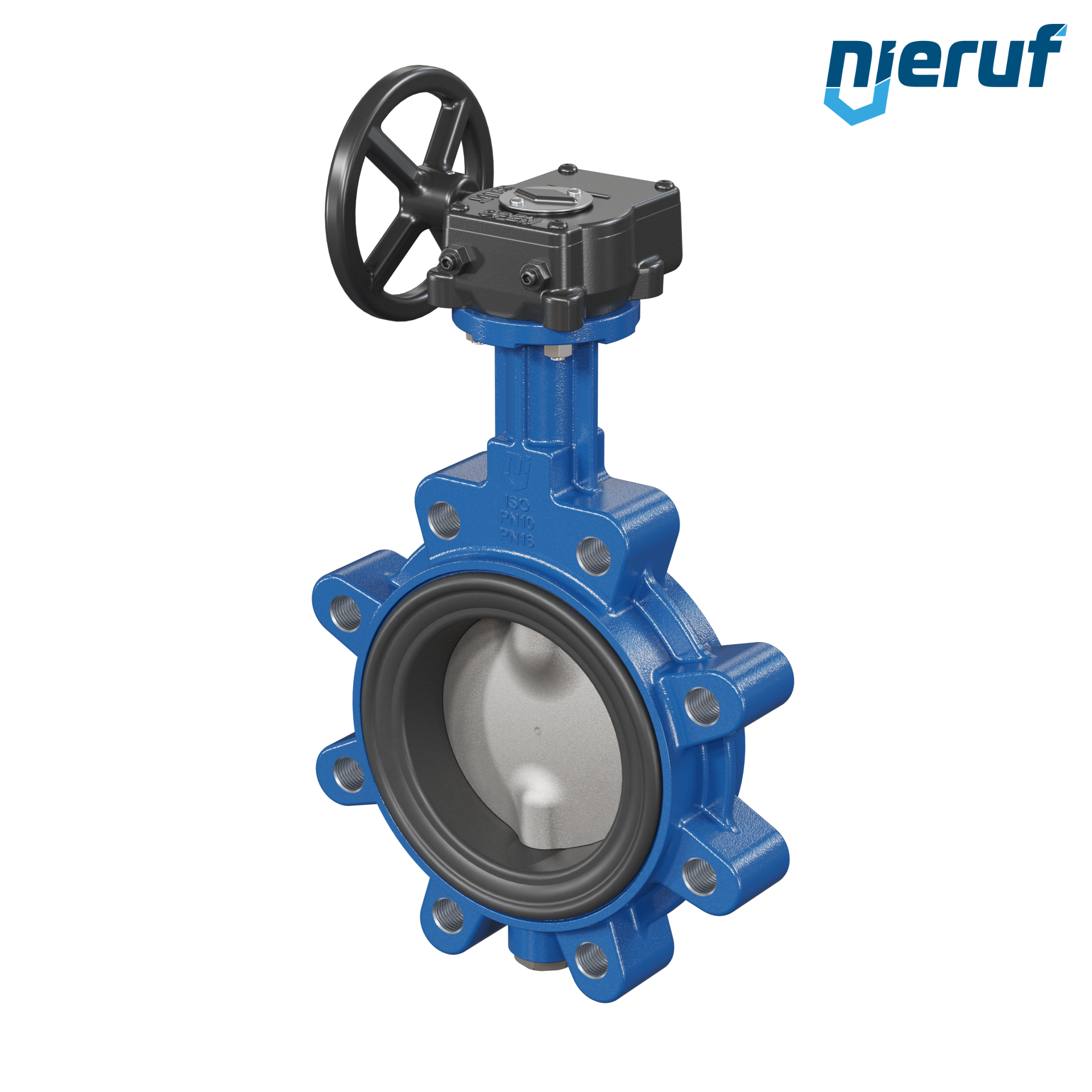 Butterfly valve AK02 DN 100 PN10-PN16 FPM Worm gear