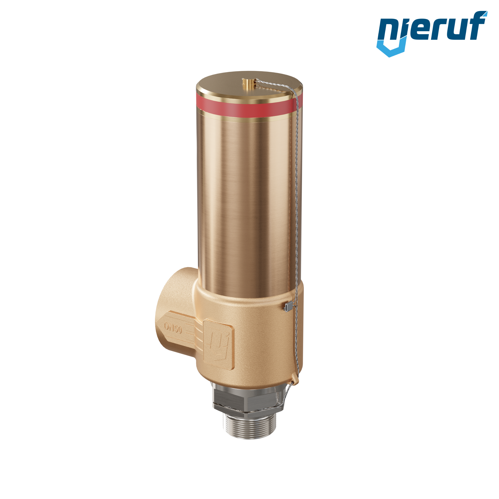 Cryo safety valve without lifting DN32 1 1/4" m x 2" fm SV18, stainless steel & gunmetal PTFE