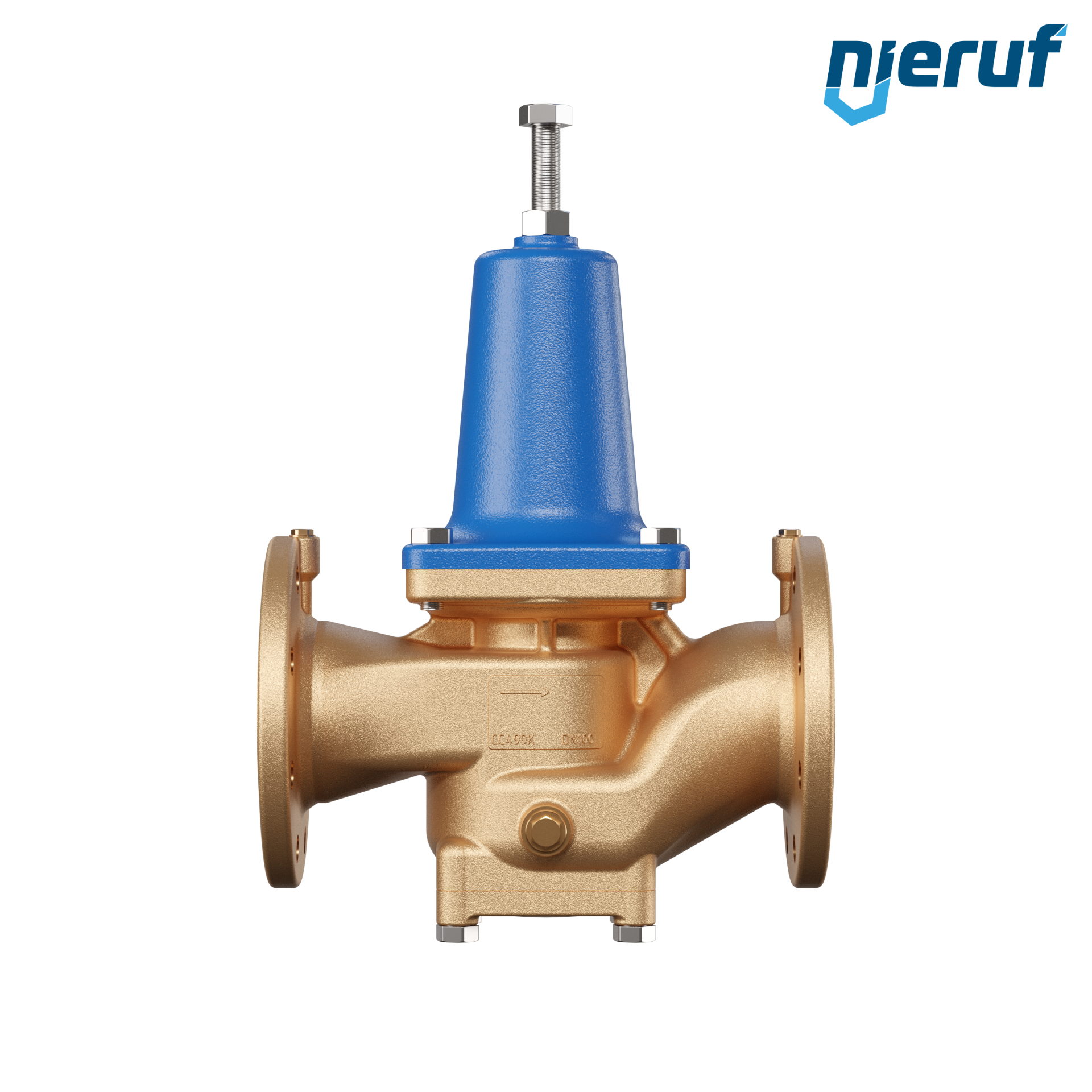 Flange-pressure reducing valve DN100 DM16 gunmetal NBR 3.0 - 10.0 bar