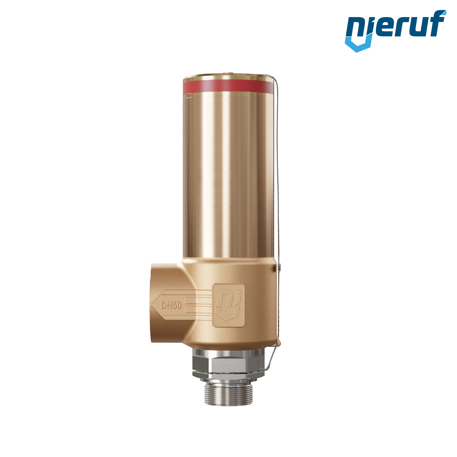 Cryo safety valve without lifting DN32 1 1/4" m x 2" fm SV18, stainless steel & gunmetal PTFE