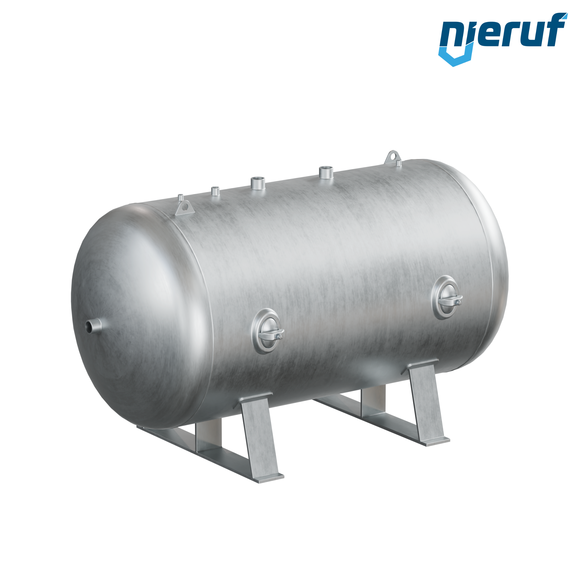 High pressure vessel horizontal BE02 2000 liter, 0-36 bar, steel primed