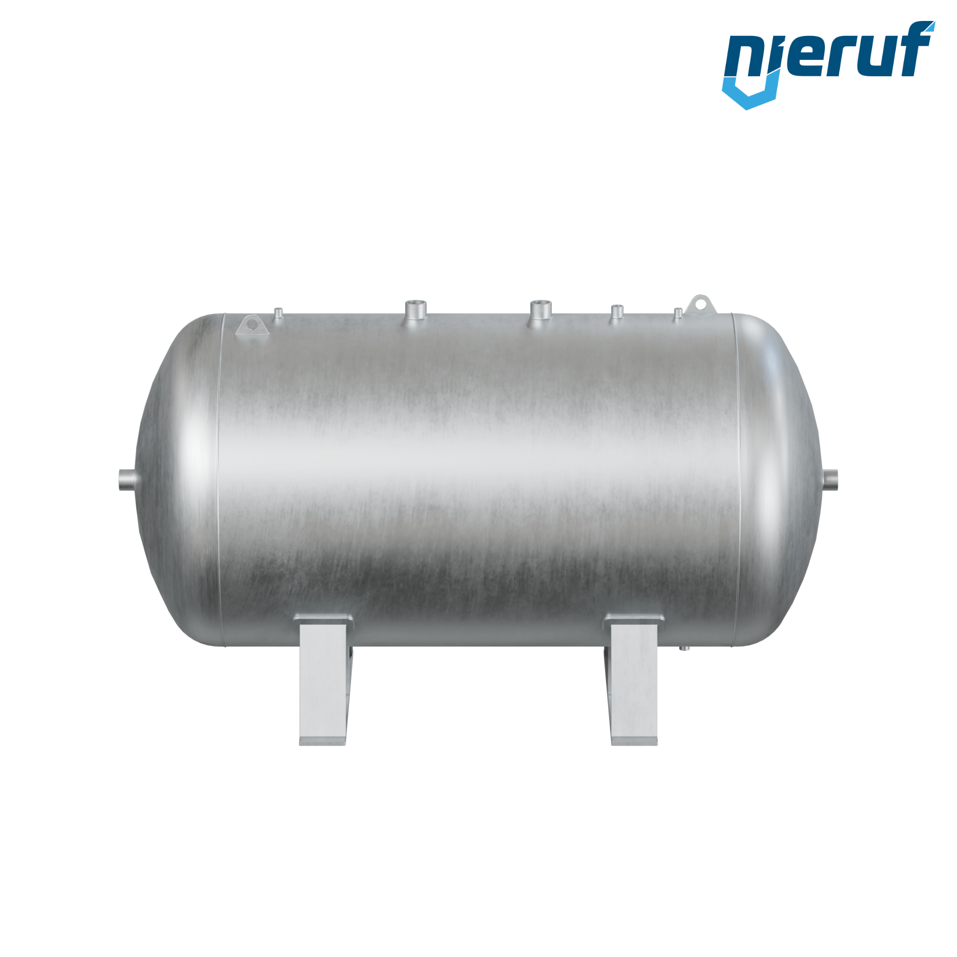 Pressure vessel horizontal BE01 2000 liter, 0-11 bar, steel primed