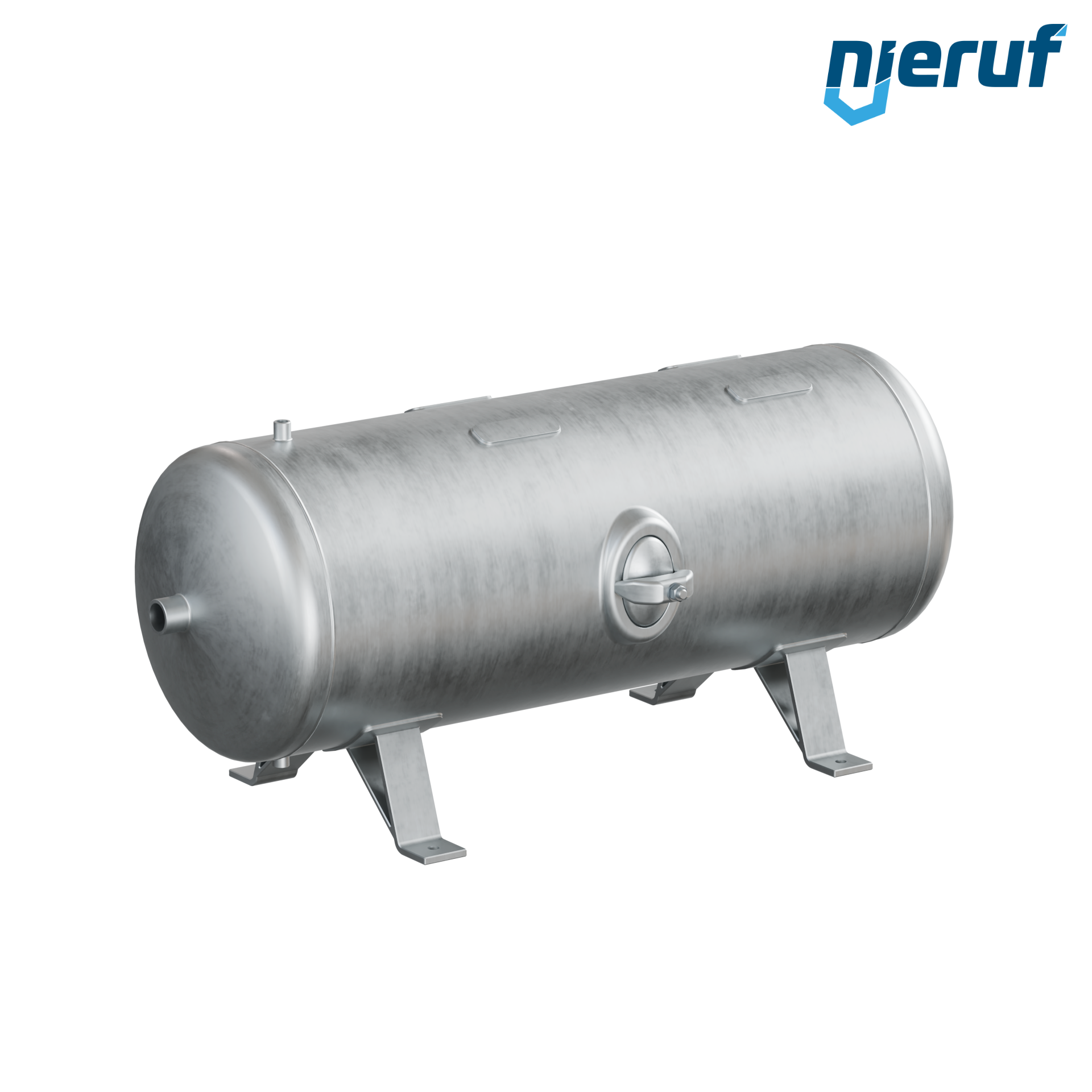 Pressure vessel horizontal BE01 250 liter, 0-11 bar, steel galvanized