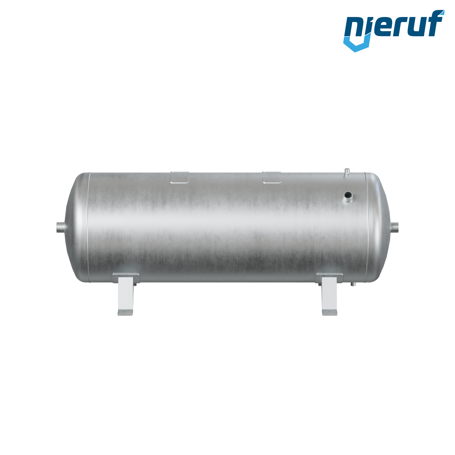 High pressure vessel horizontal BE02 500 liter, 0-26 bar, steel galvanized