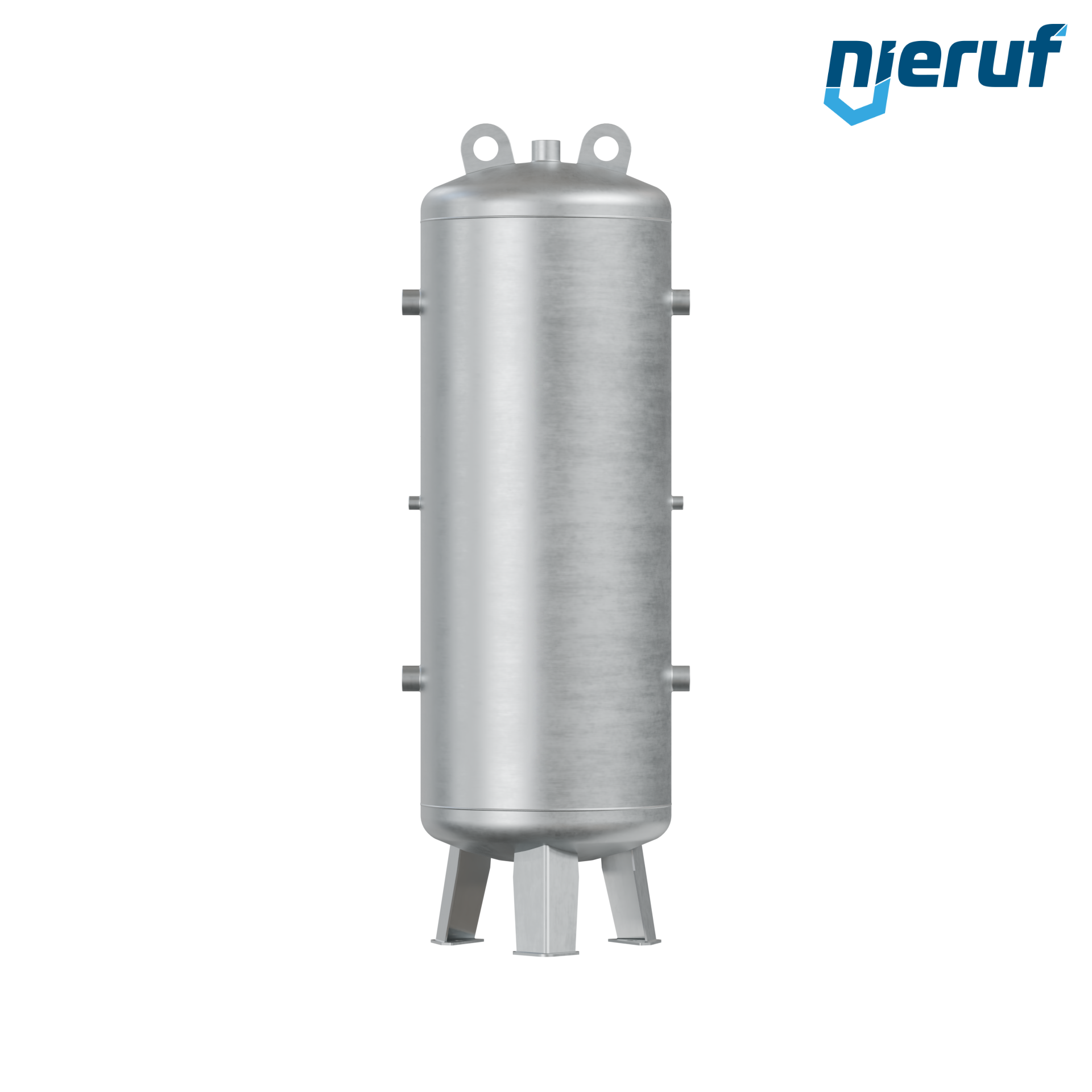 Vacuum vessel vertical BE03 250 liter, -1-3 bar, steel galvanized