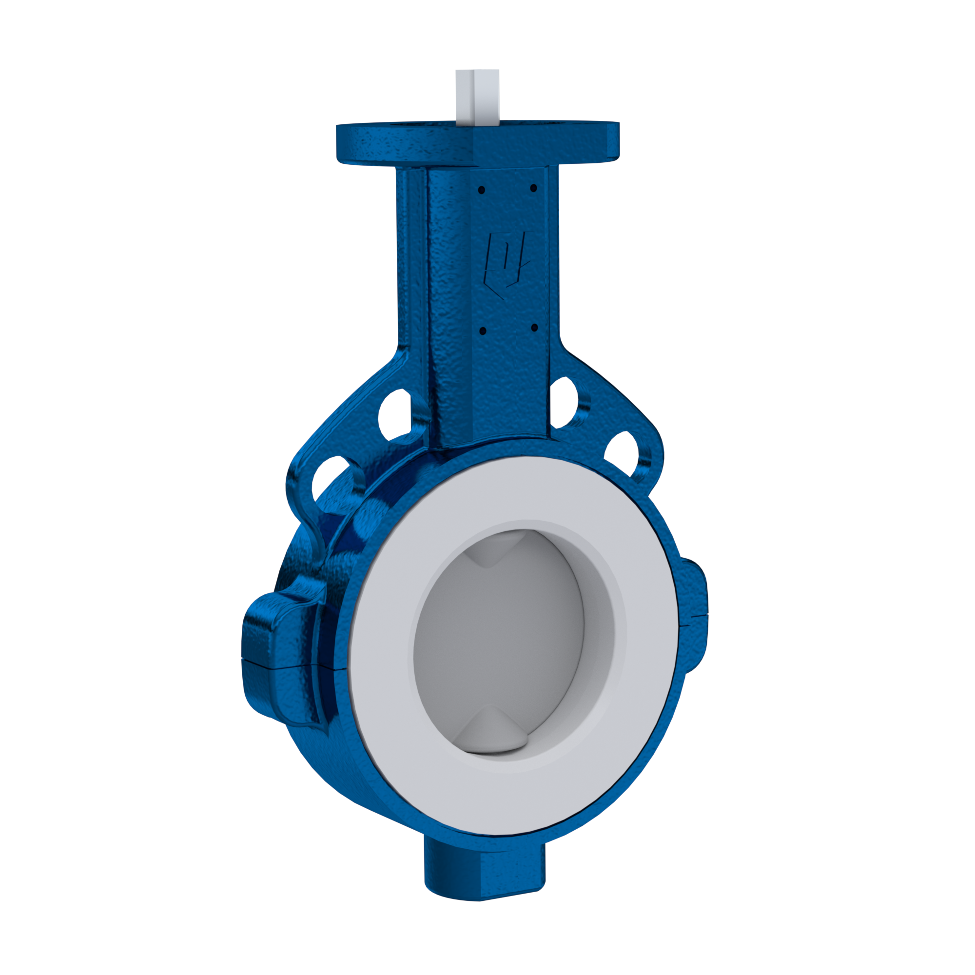 Butterfly-valve PTFE AK09 DN50 ANSI150 FKM insert