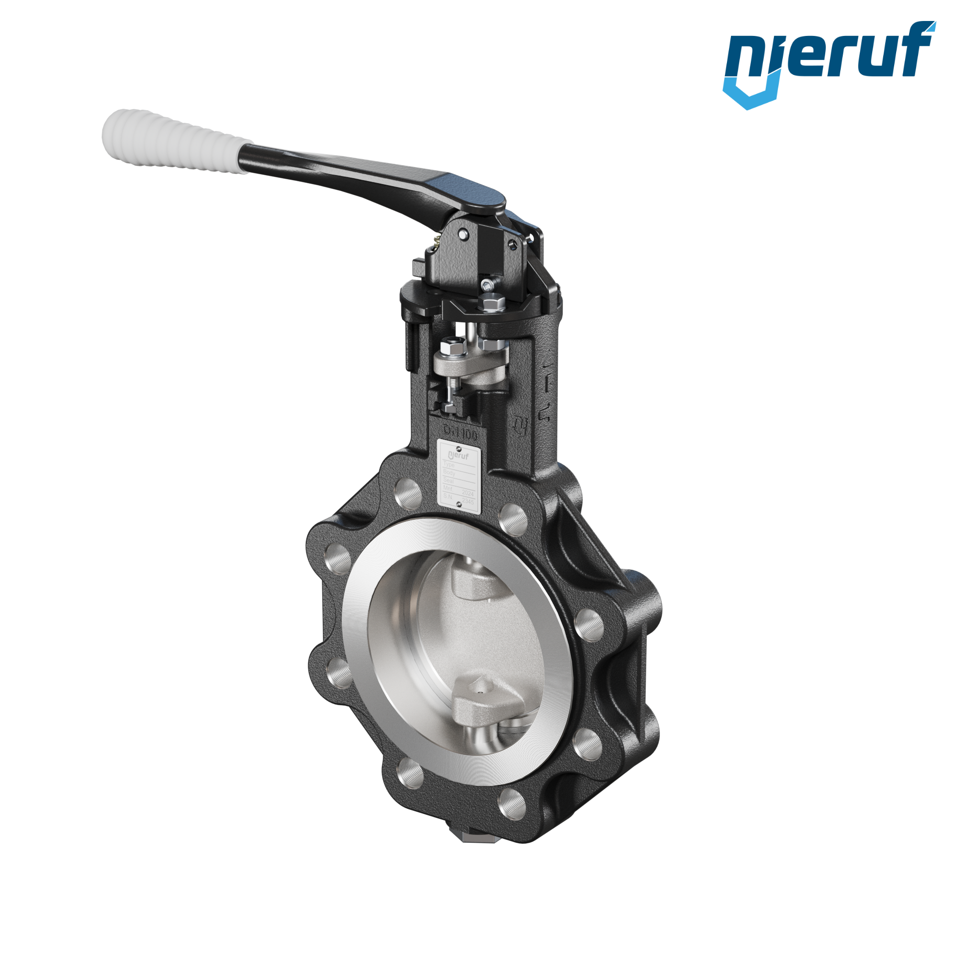 Double offset butterfly-valve AK12 DN 100 PN25-PN40 lever