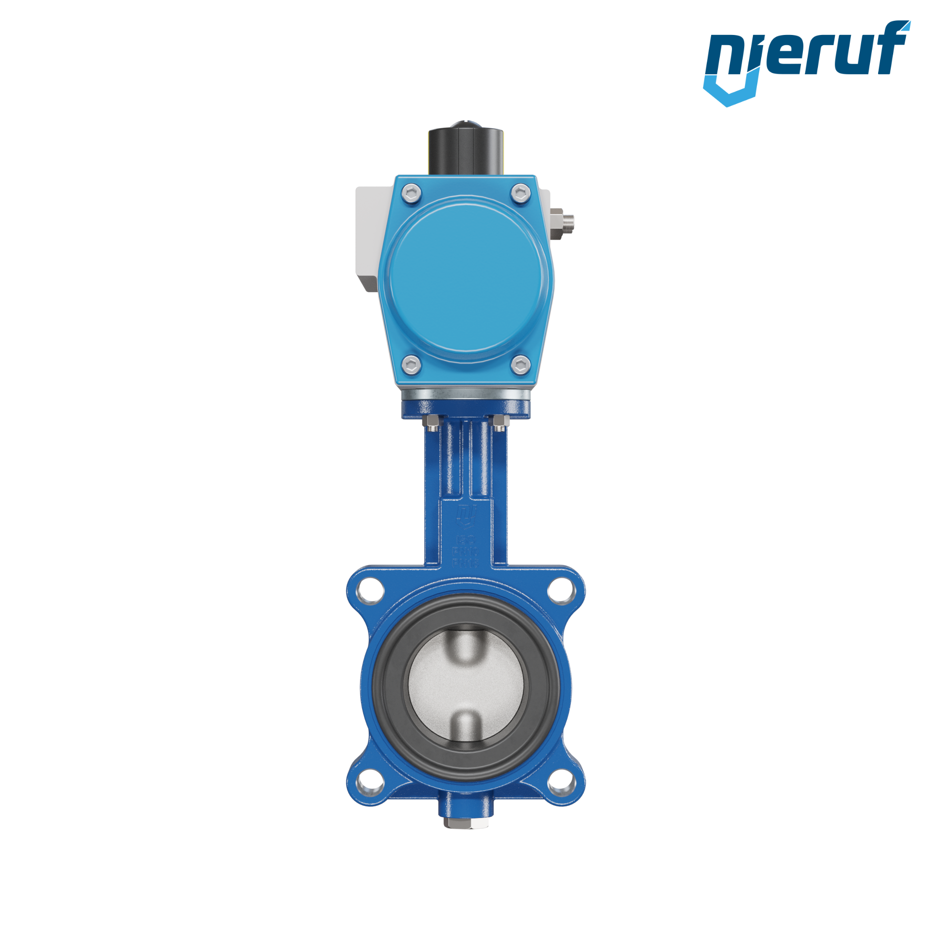 Butterfly valve DN 65 AK02 FPM pneumatic actuator single acting normally closed