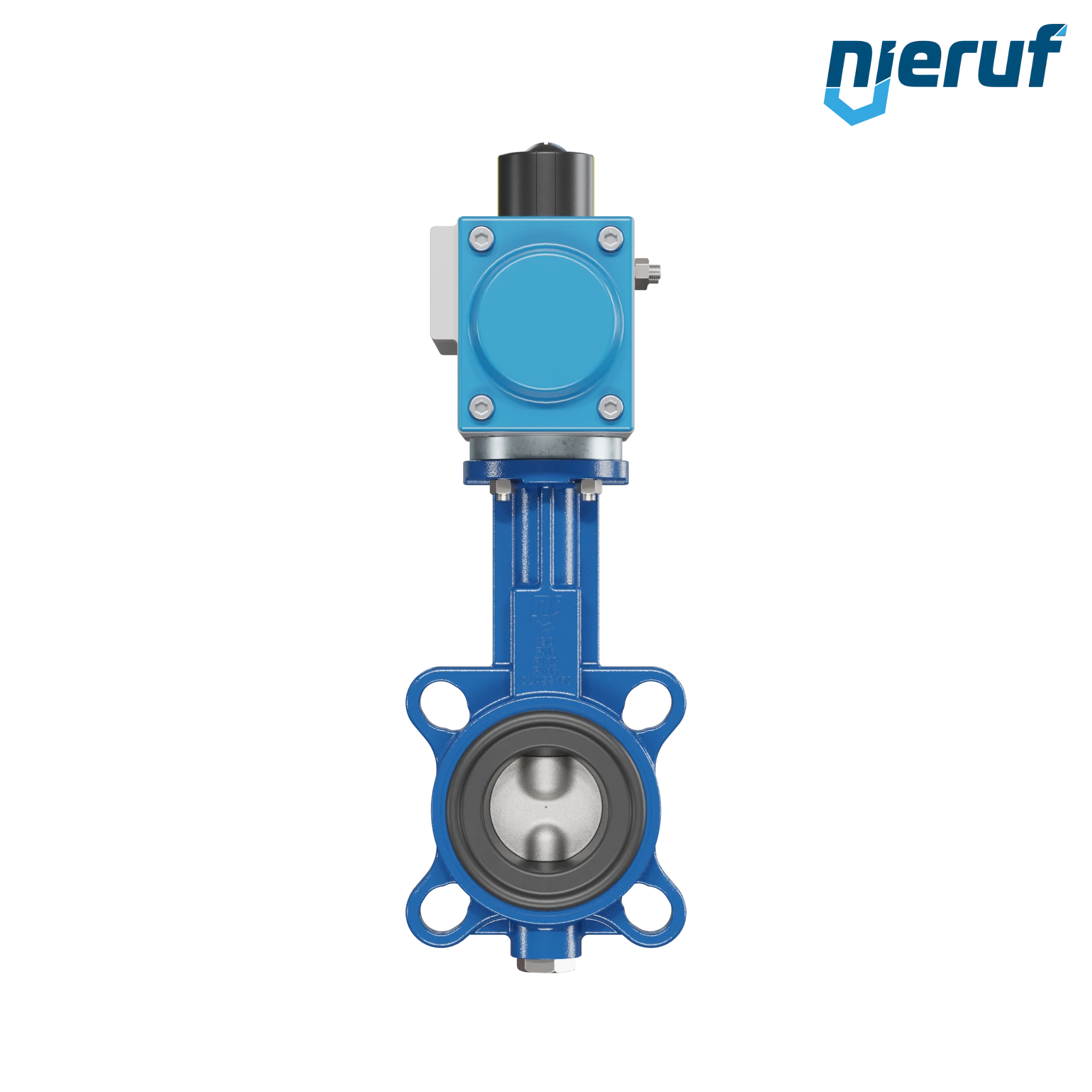 Butterfly valve DN 50 AK01 NBR-70-black DVGW gas pneumatic actuator single acting normally closed