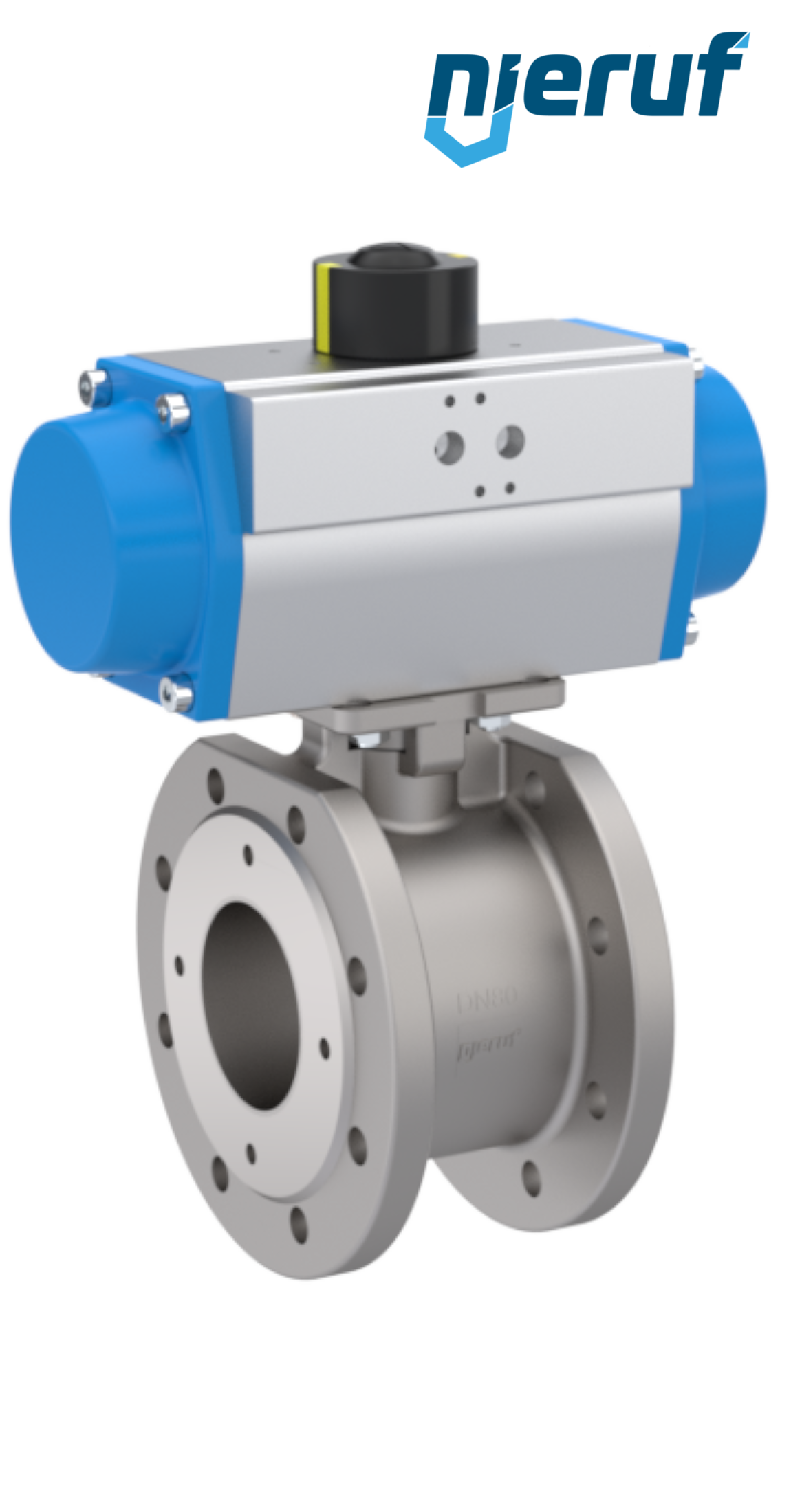 automatic-flange stainless steel ball valve  DN15 PK07 pneumatic actuator single acting normally open