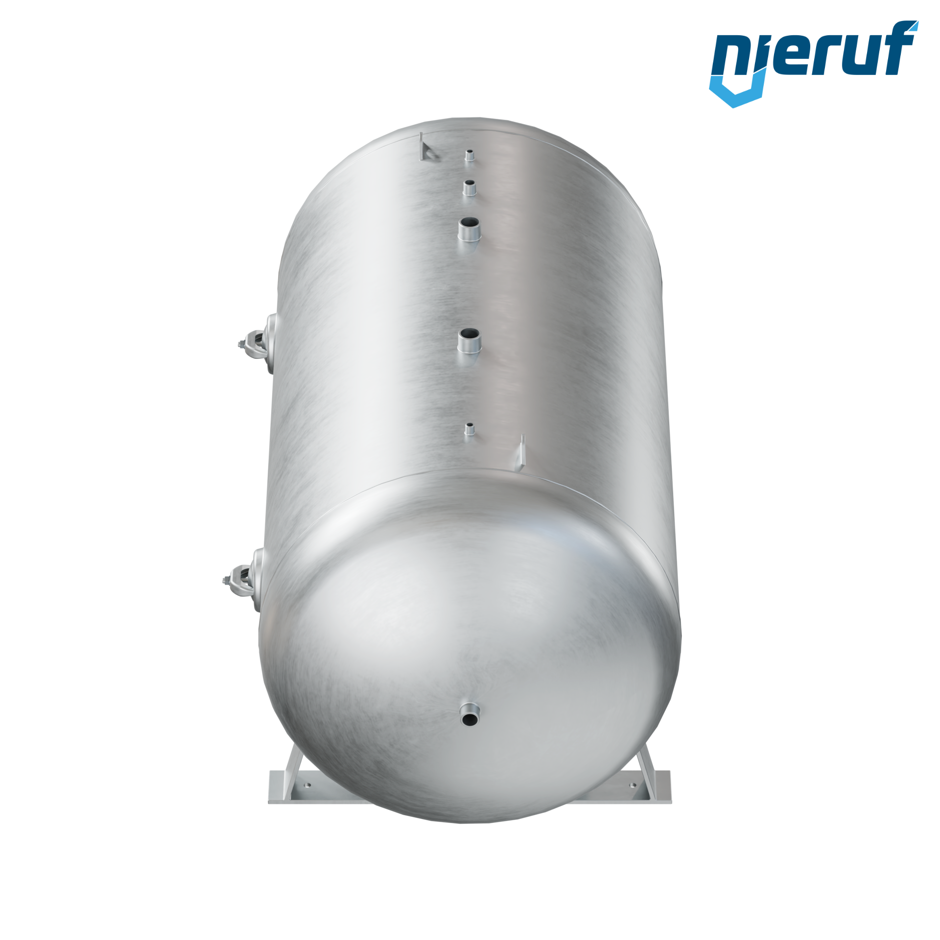 Pressure vessel horizontal BE01 10000 liter, 0-16 bar, steel primed, nominal size 1600 mm