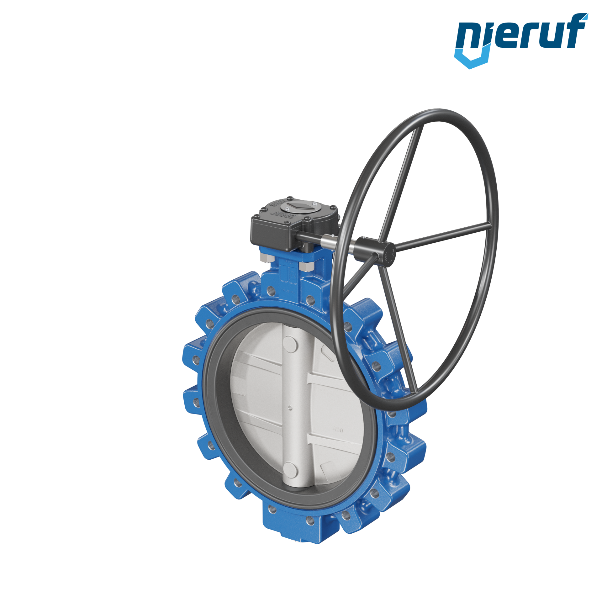 Butterfly valve AK02 DN 400 PN10 DVGW-gas Worm gear