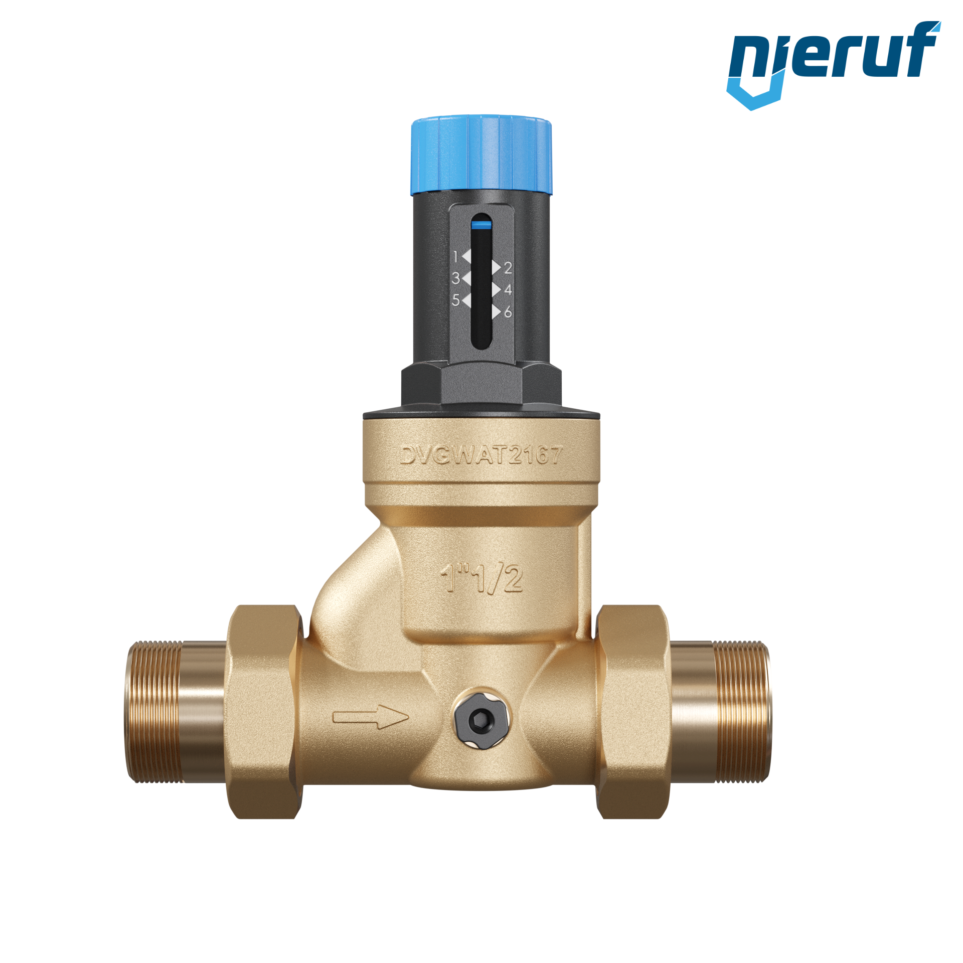 pressure reducing valve 1 1/2" inch DM09 brass NBR 1.5 - 6.0 bar