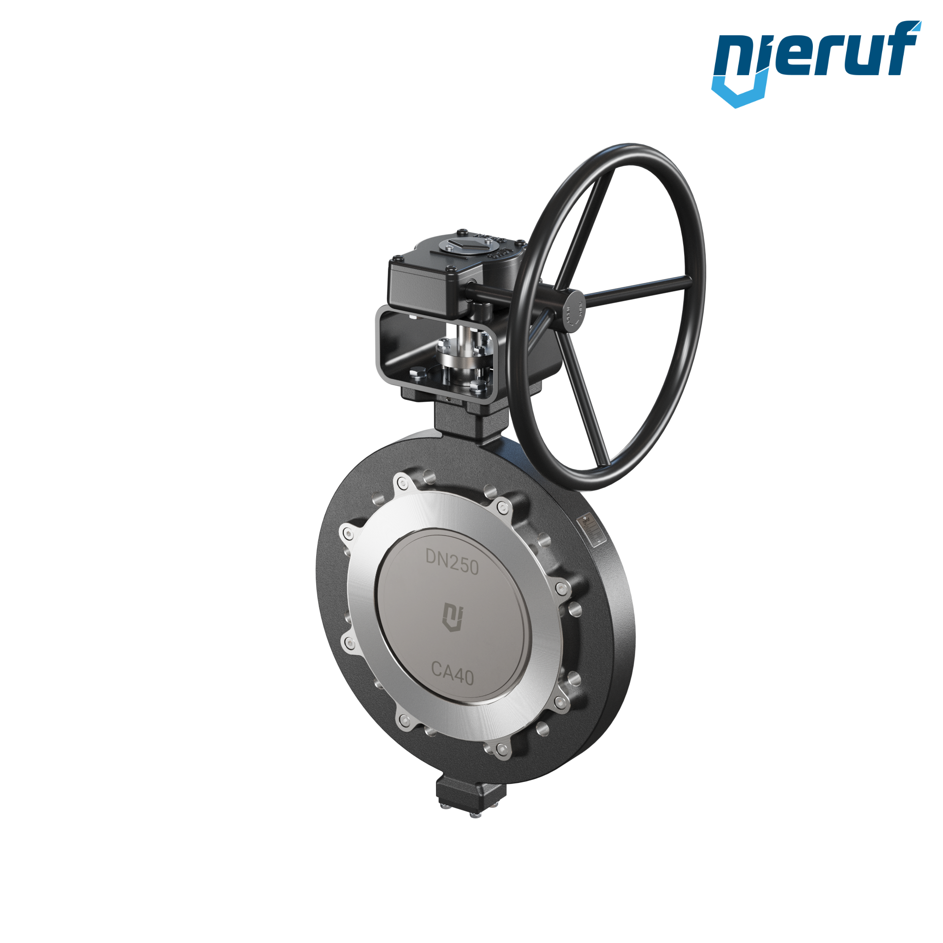 Triple offset butterfly-valve carbon steel AK14 DN 250 PN10 worm gear