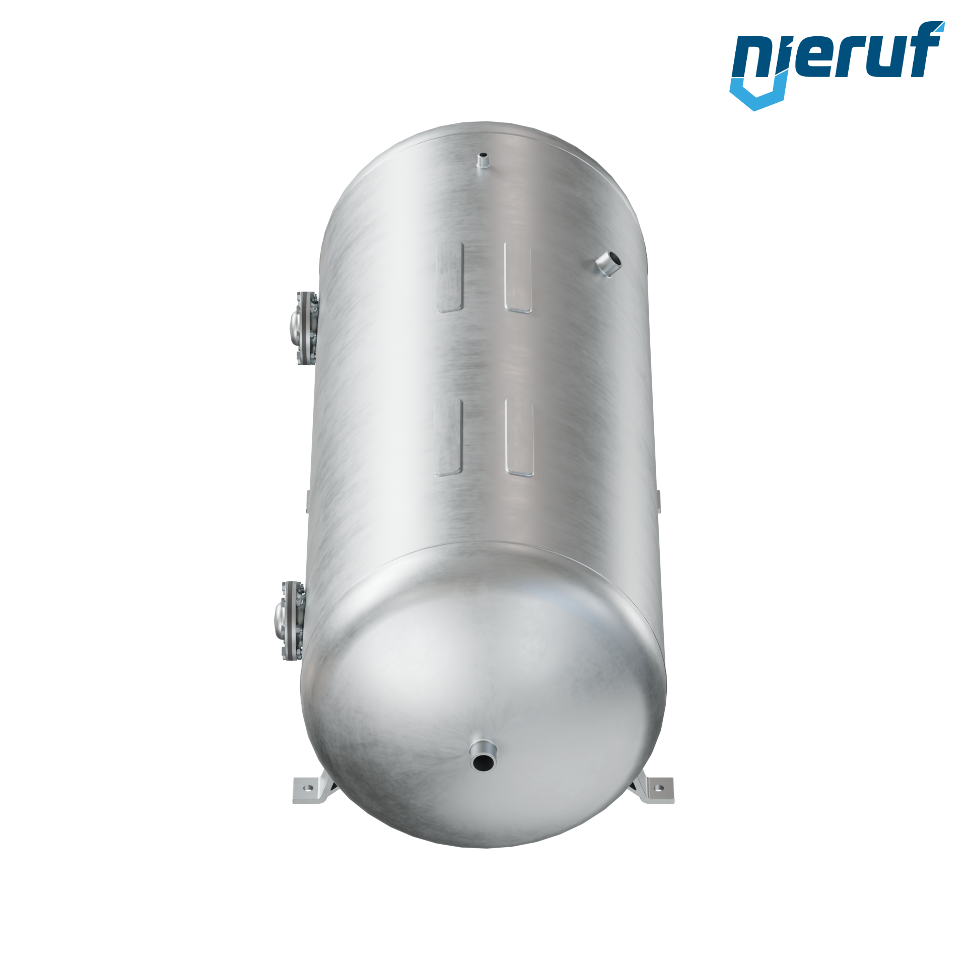 Vacuum vessel horizontal BE03 1000 liter, -1-3 bar, steel galvanized