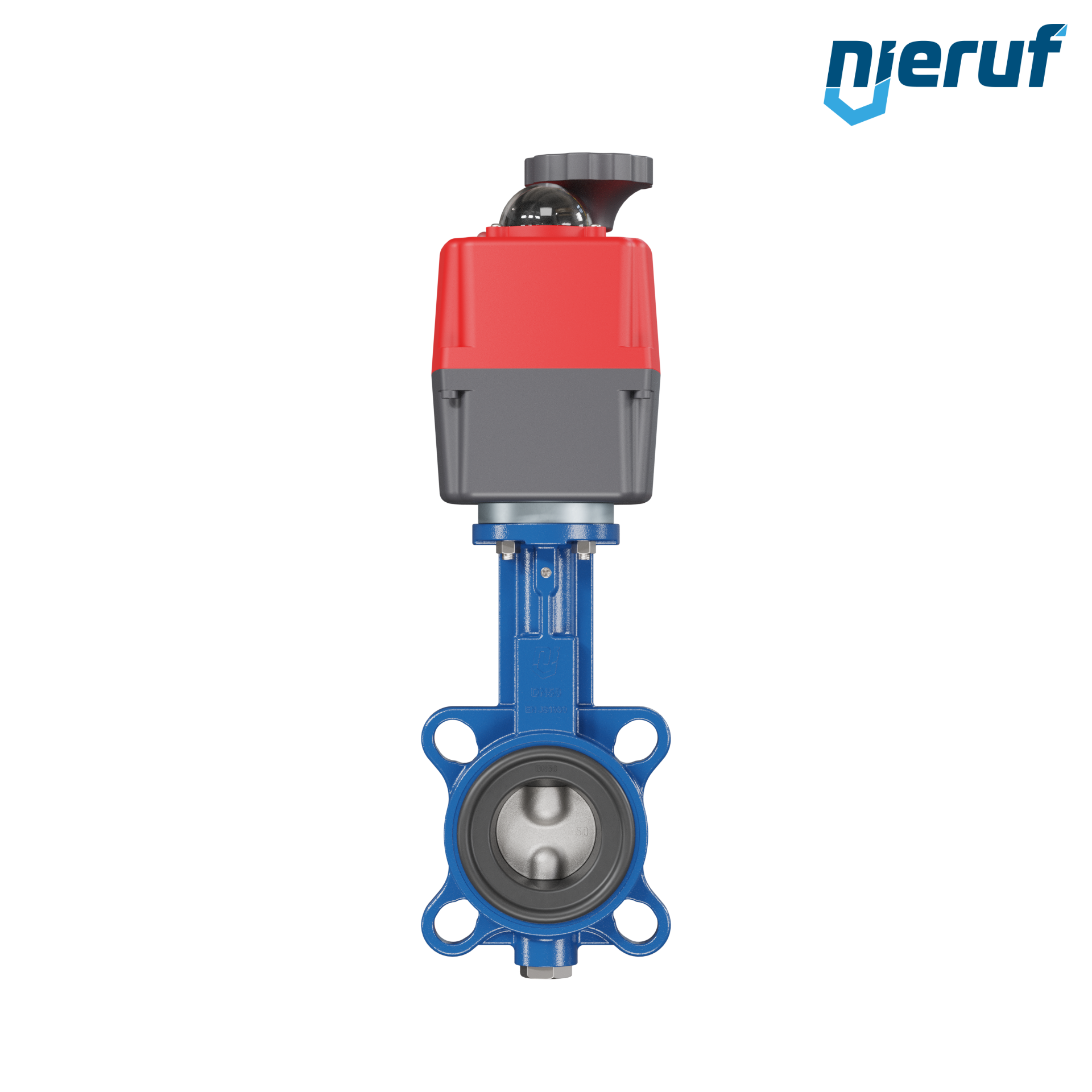 Butterfly valve DN 50 Wafer type electric actuator 24-240V DVGW drinking water