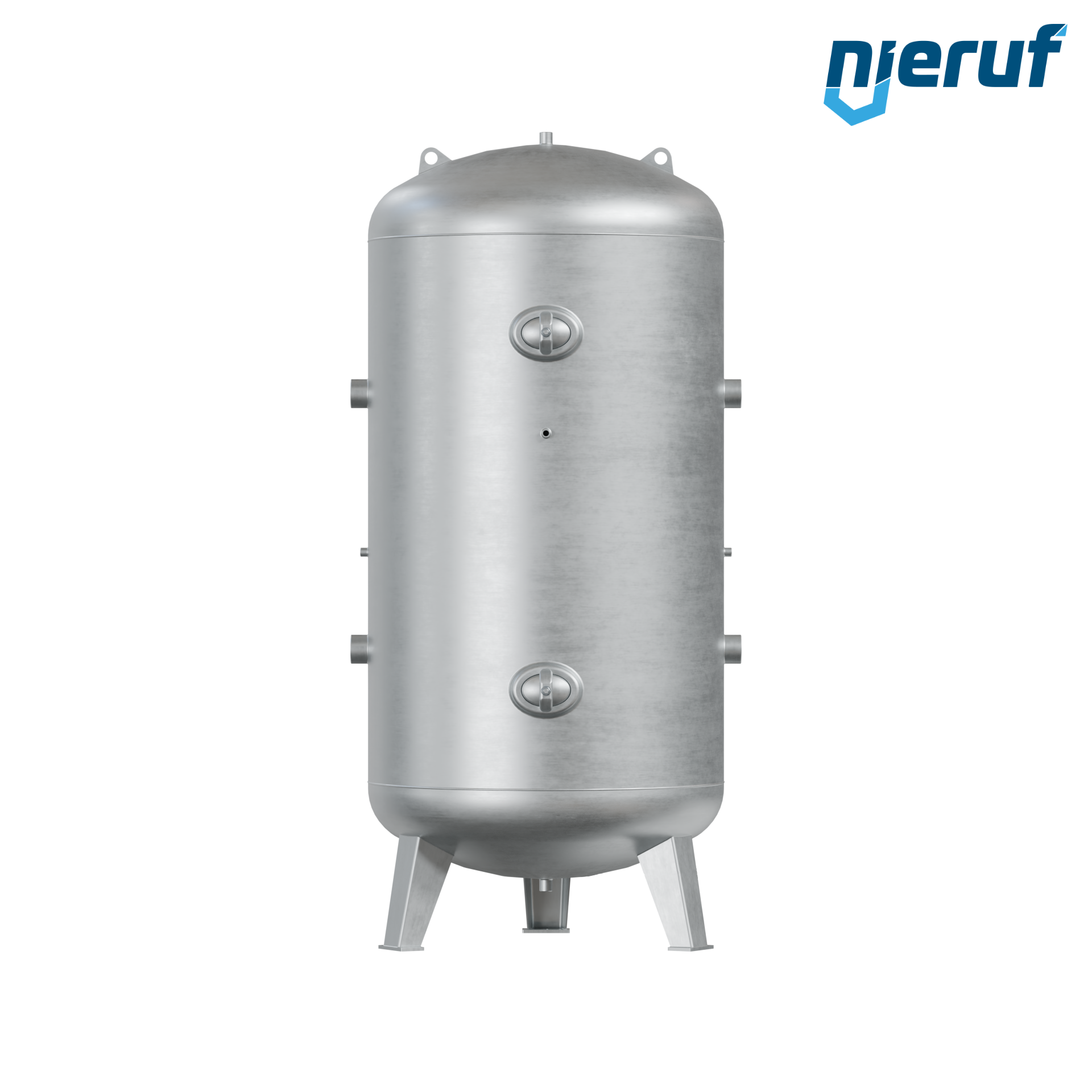 Vacuum vessel vertical BE03 2000 liter, -1-3 bar, steel primed