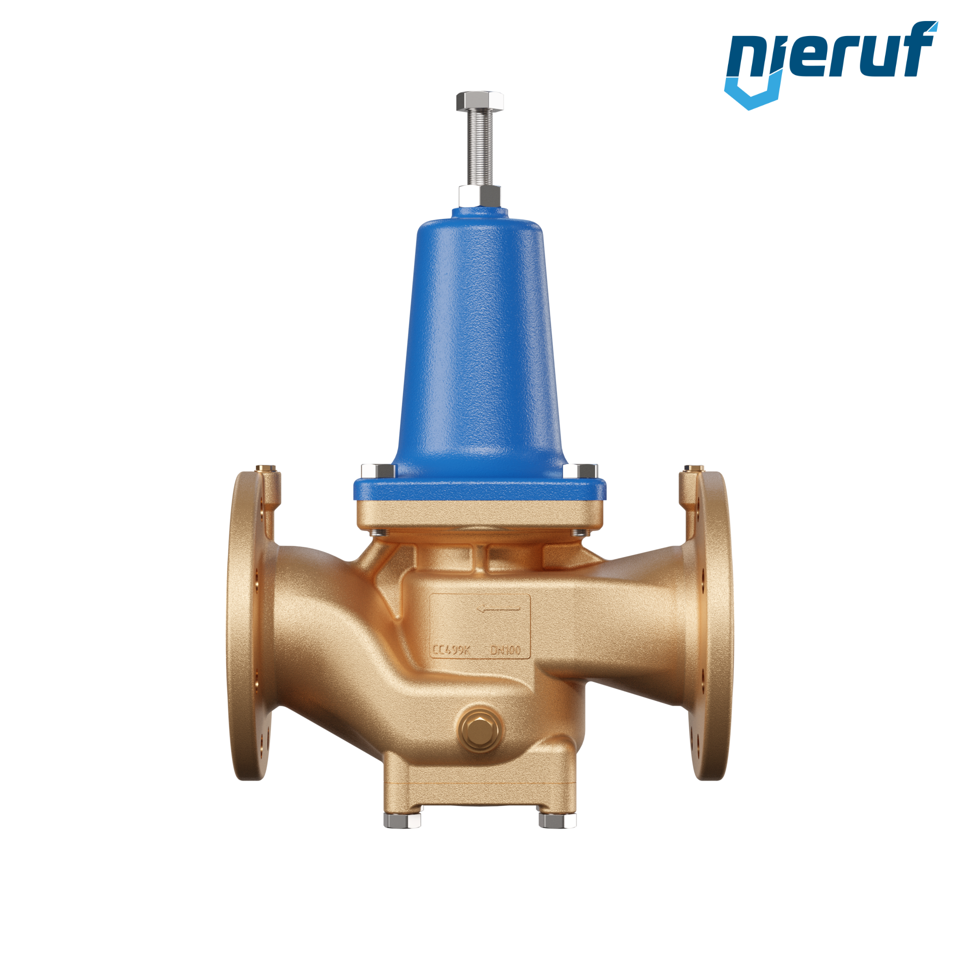 Flange-pressure reducing valve DN100 DM16 gunmetal NBR 3.0 - 10.0 bar