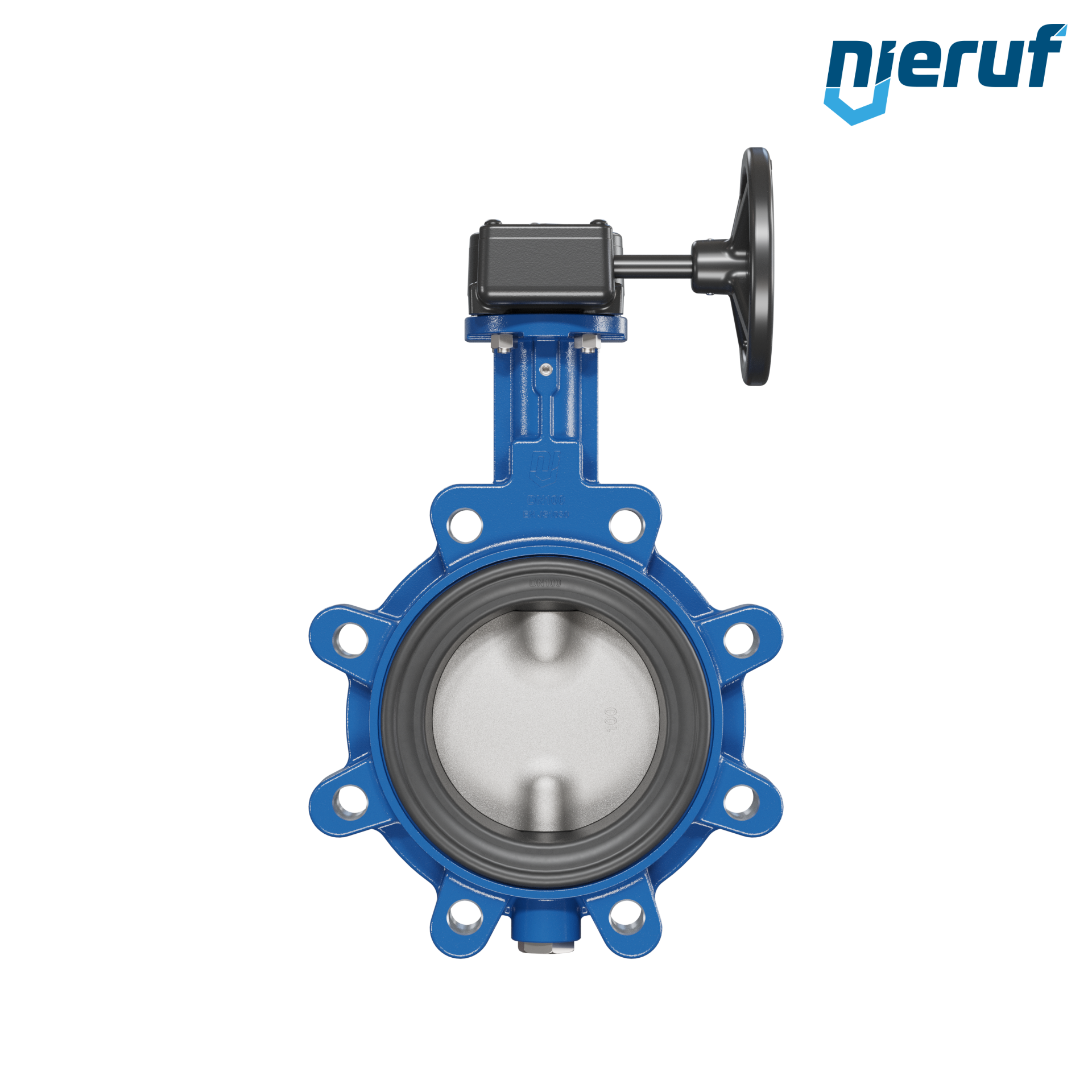 Butterfly valve AK02 DN 100 PN10-PN16 FPM Worm gear