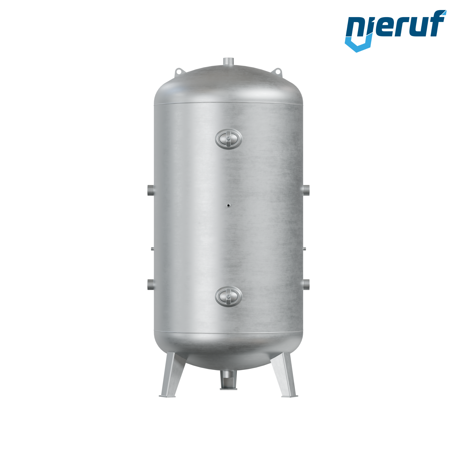 High pressure vessel vertical BE02 3000 liter, 0-26 bar, steel galvanized