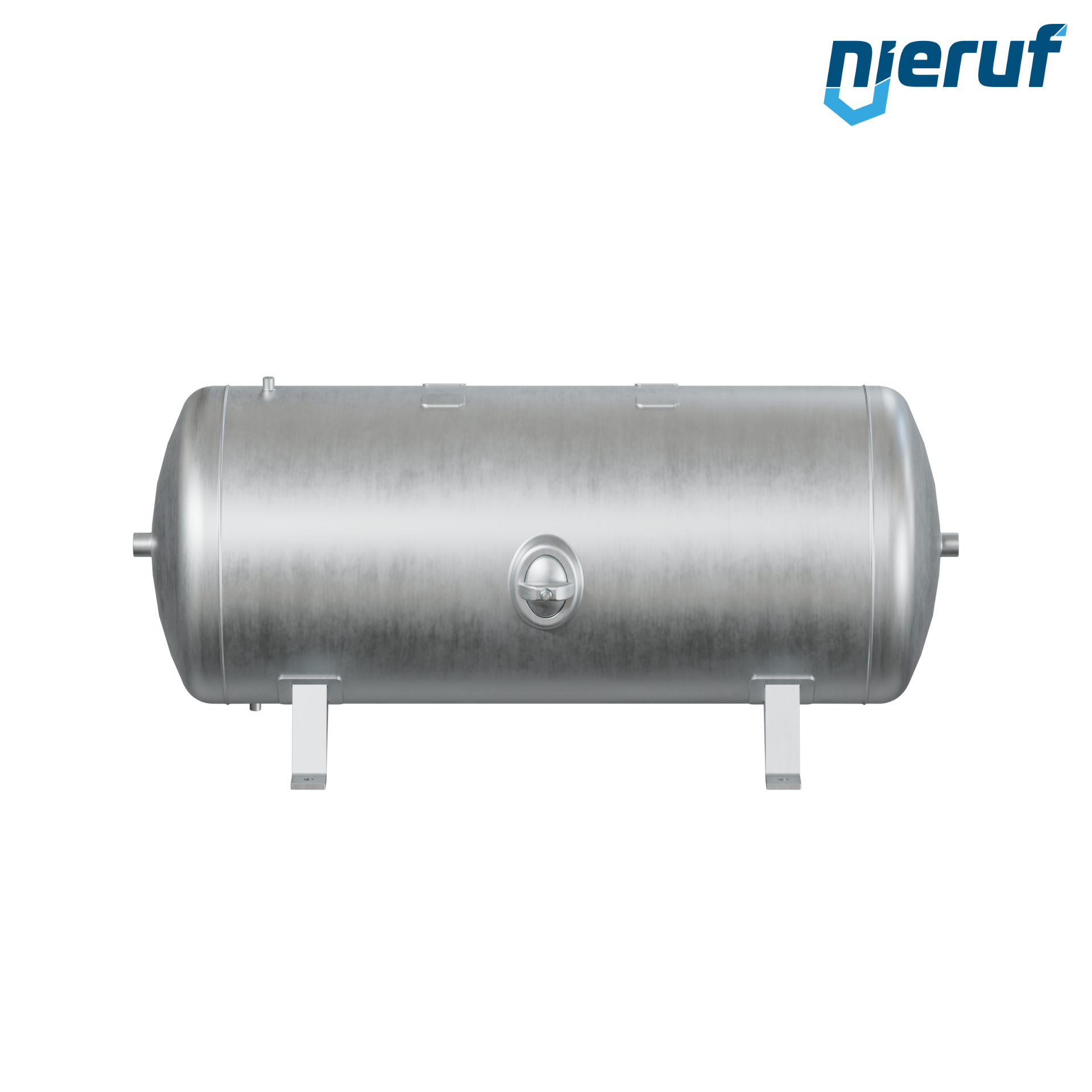 High pressure vessel horizontal BE02 750 liter, 0-41 bar, steel galvanized