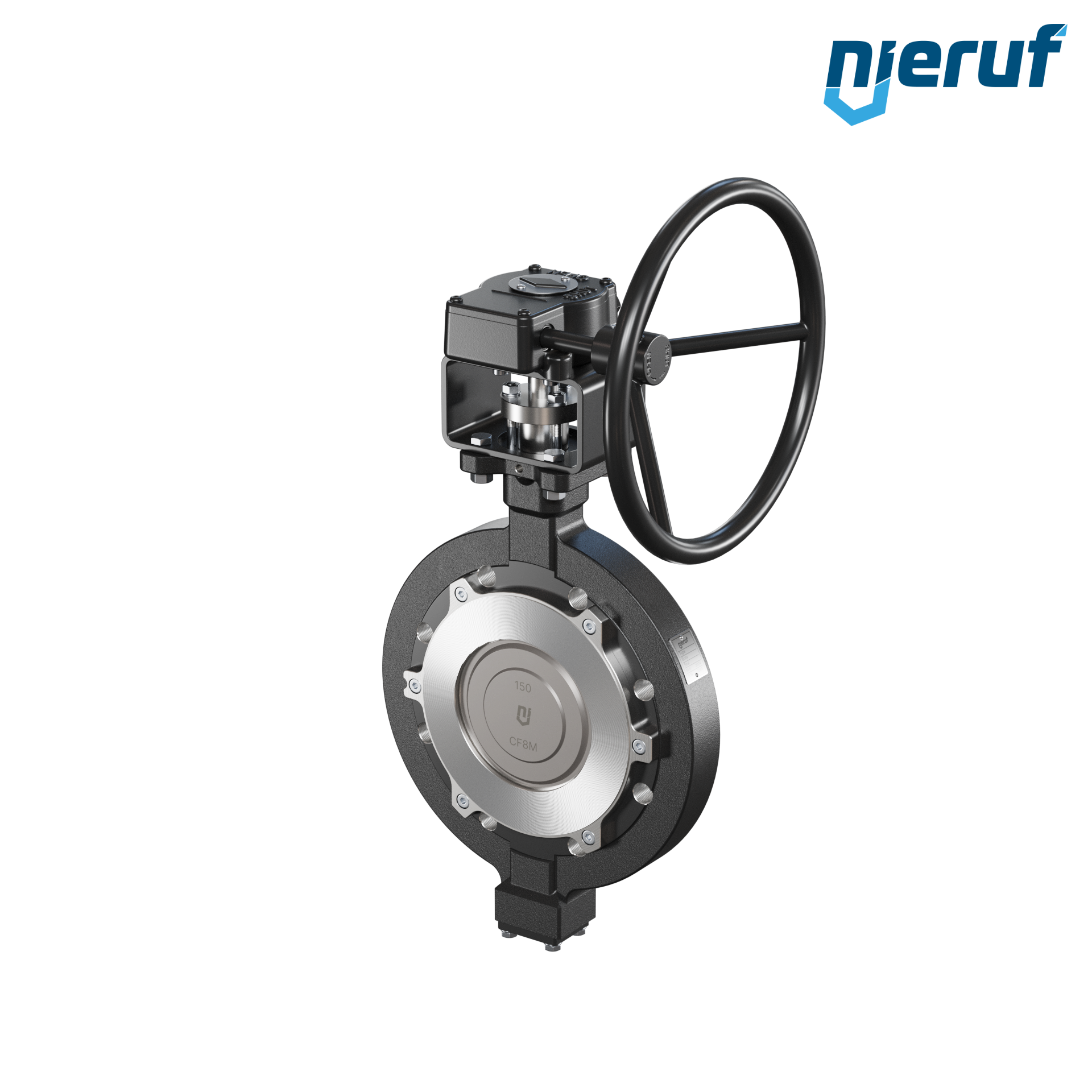 Triple offset butterfly-valve carbon steel AK14 DN 150 PN10-16 worm gear