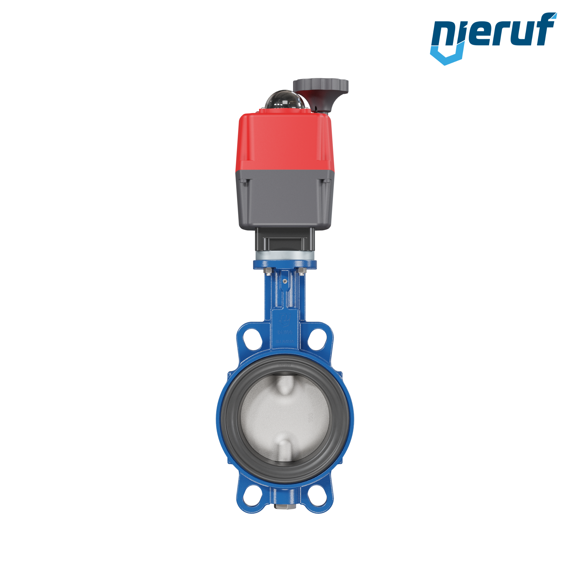 Butterfly valve DN 100 Wafer type electric actuator 24-240V DVGW drinking water