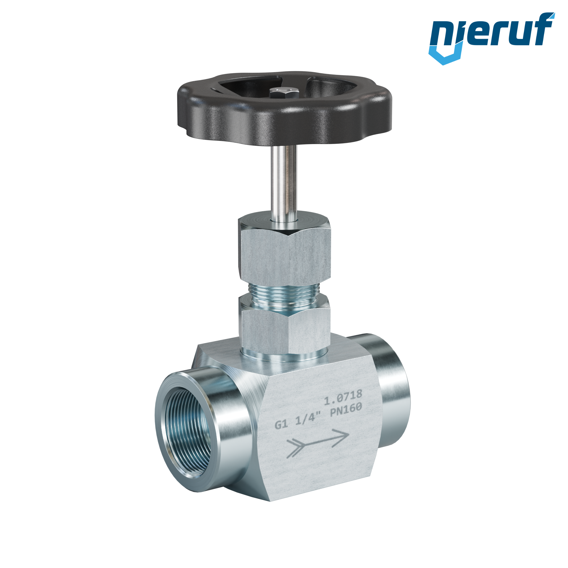 needle valve  1 1/4" inch NV01 steel (blue galvanized)