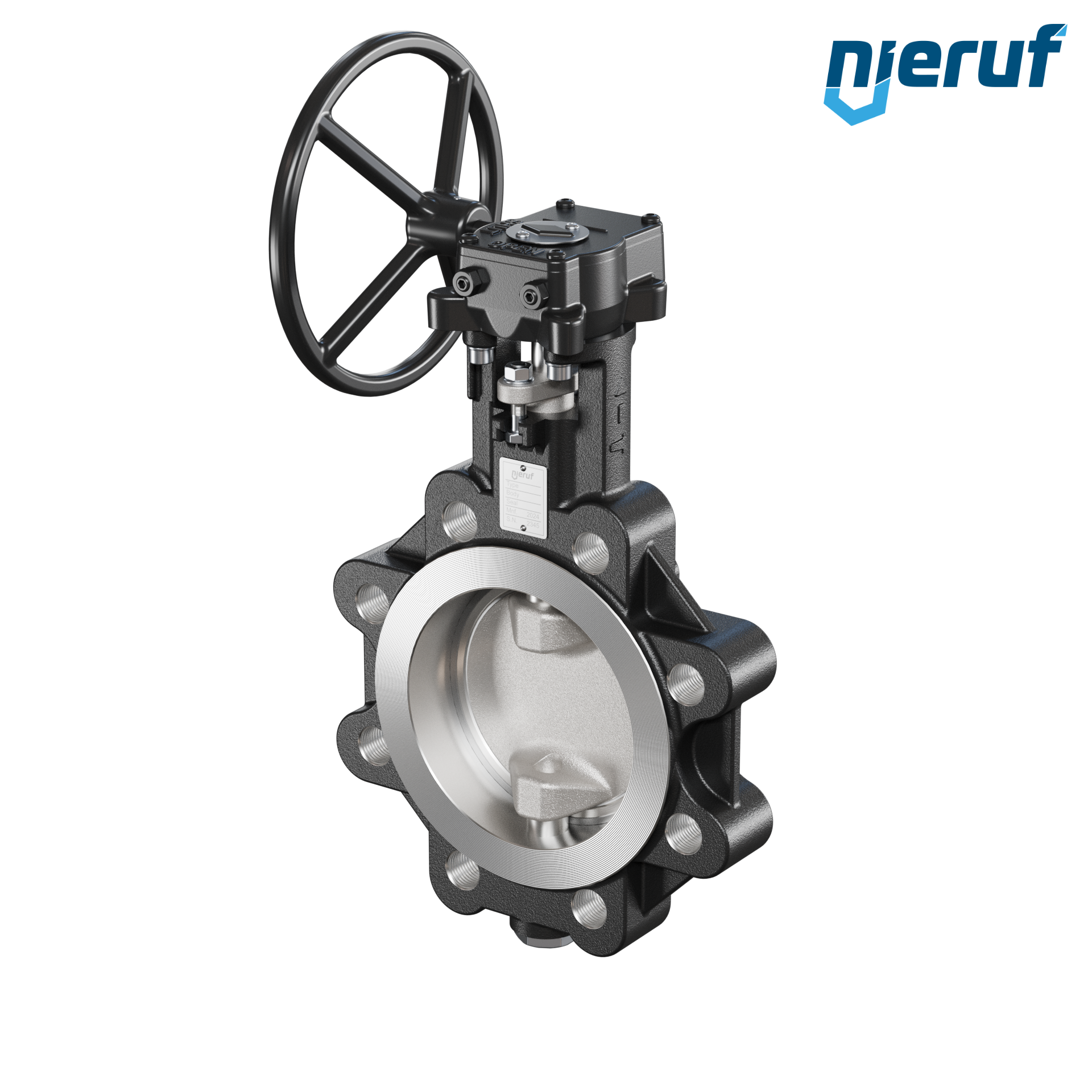 Double offset butterfly-valve AK12 DN 125 PN25-PN40 worm gear