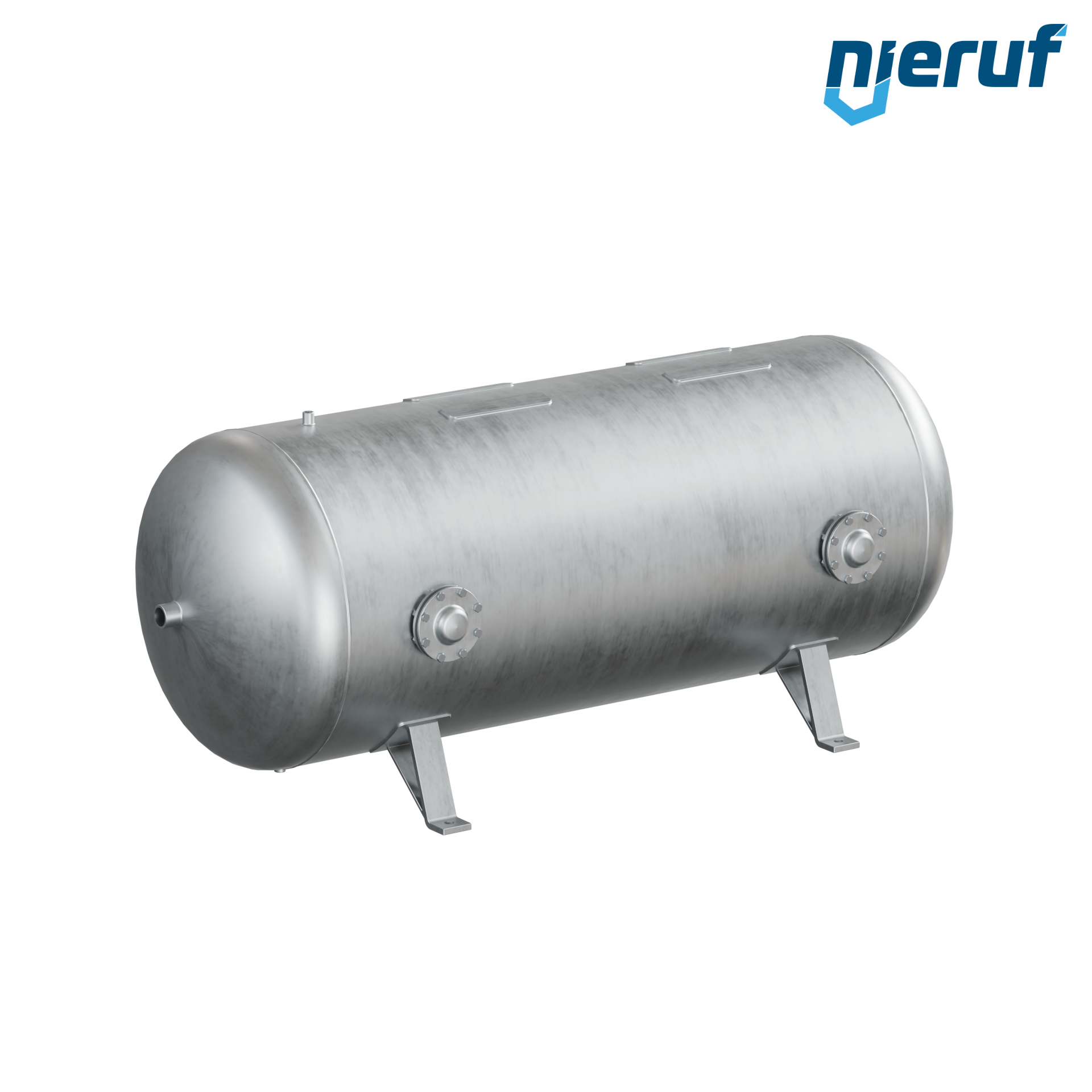 Vacuum vessel horizontal BE03 1000 liter, -1-3 bar, steel primed