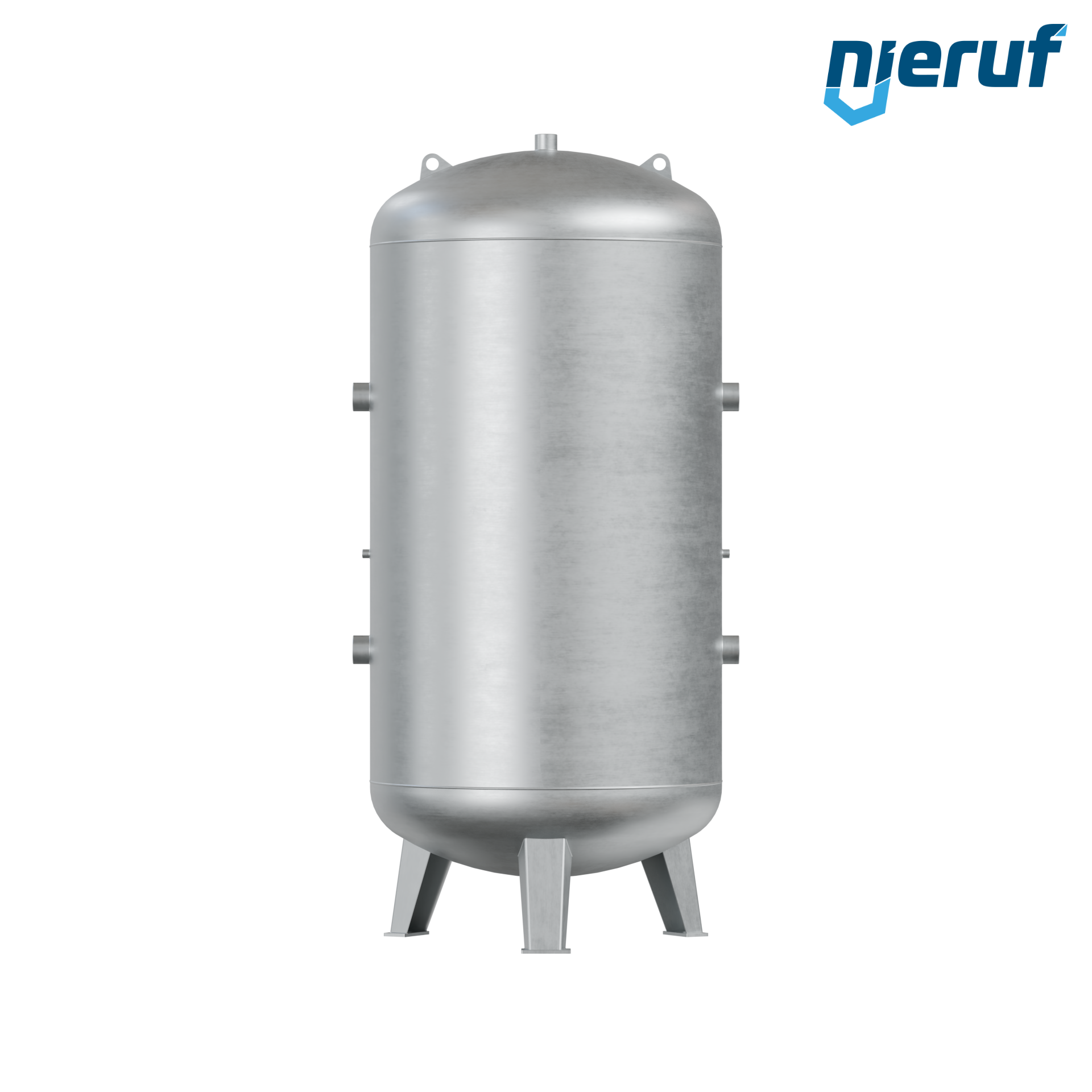 Vacuum vessel vertical BE03 2000 liter, -1-3 bar, steel galvanized