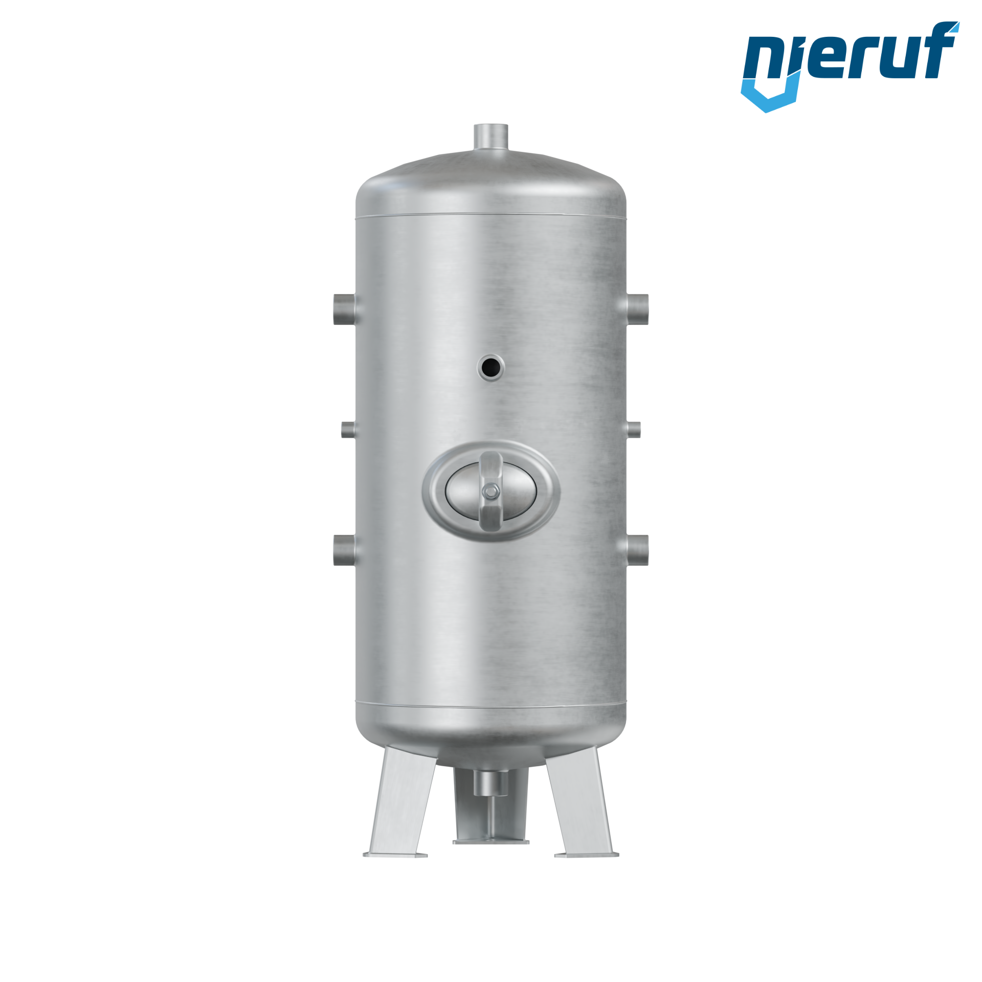 High pressure vessel vertical BE02 150 liter, 0-31 bar, steel galvanized