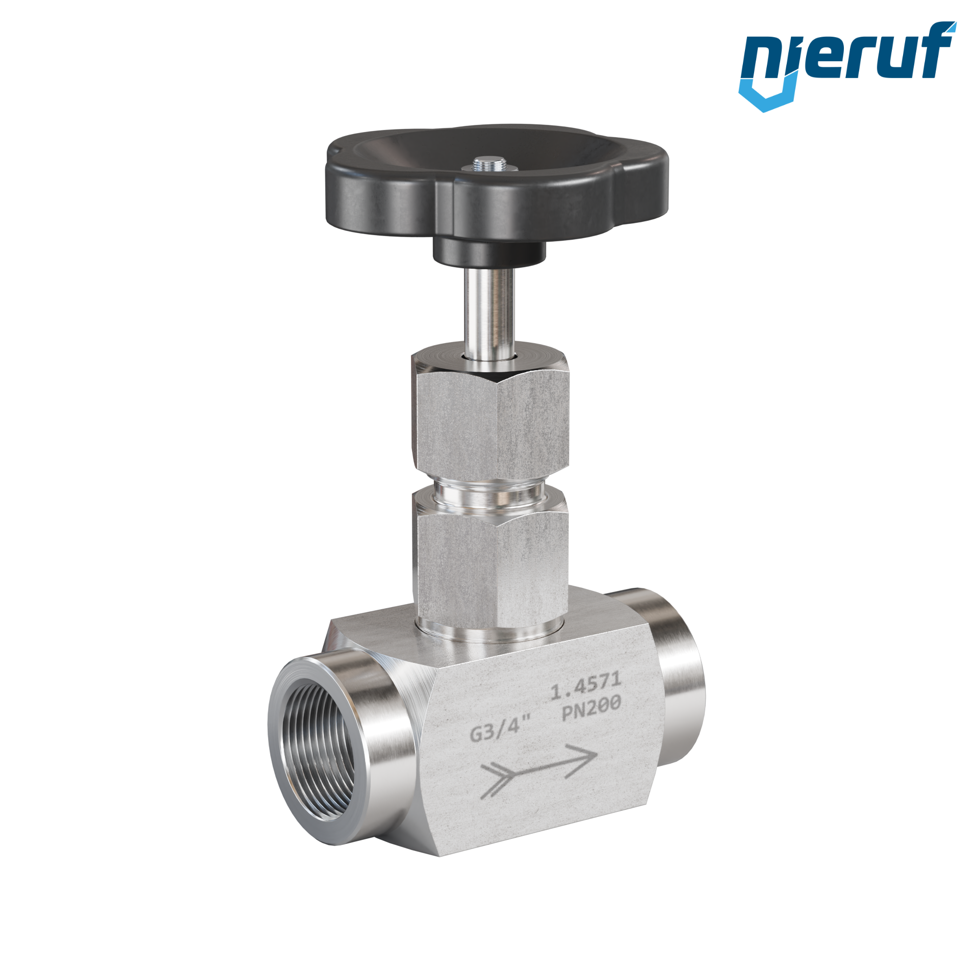 high pressure needle valve  3/4" inch NV01 stainless steel 1.4571