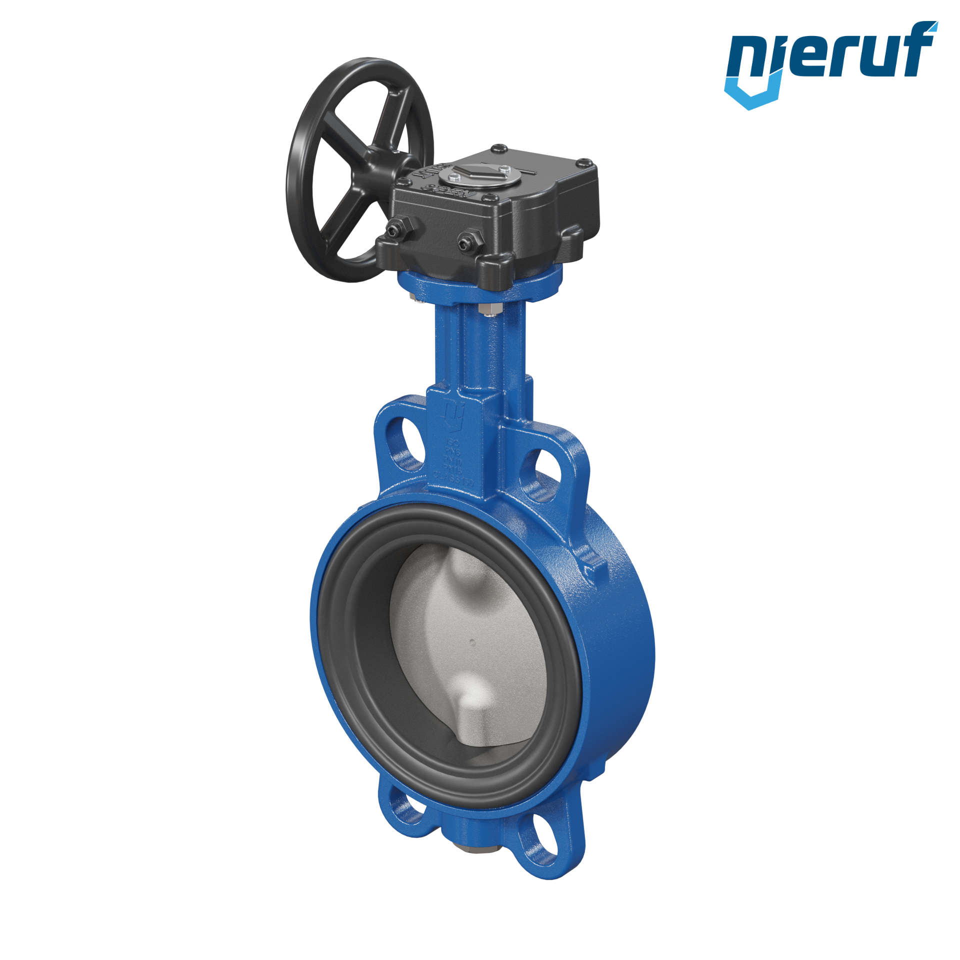 Butterfly valve DN 100 PN6-PN10-PN16 & ANSI150 AK01 FPM Worm gear