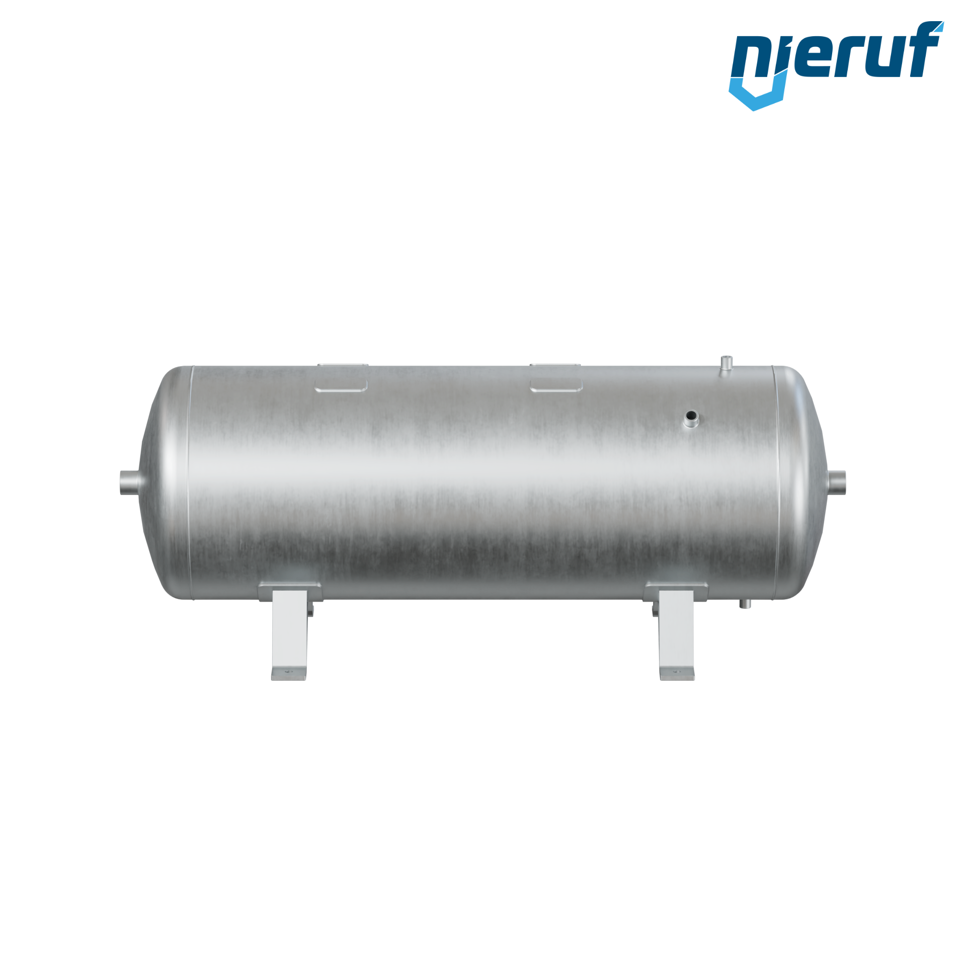 High pressure vessel horizontal BE02 350 liter, 0-23 bar, steel primed