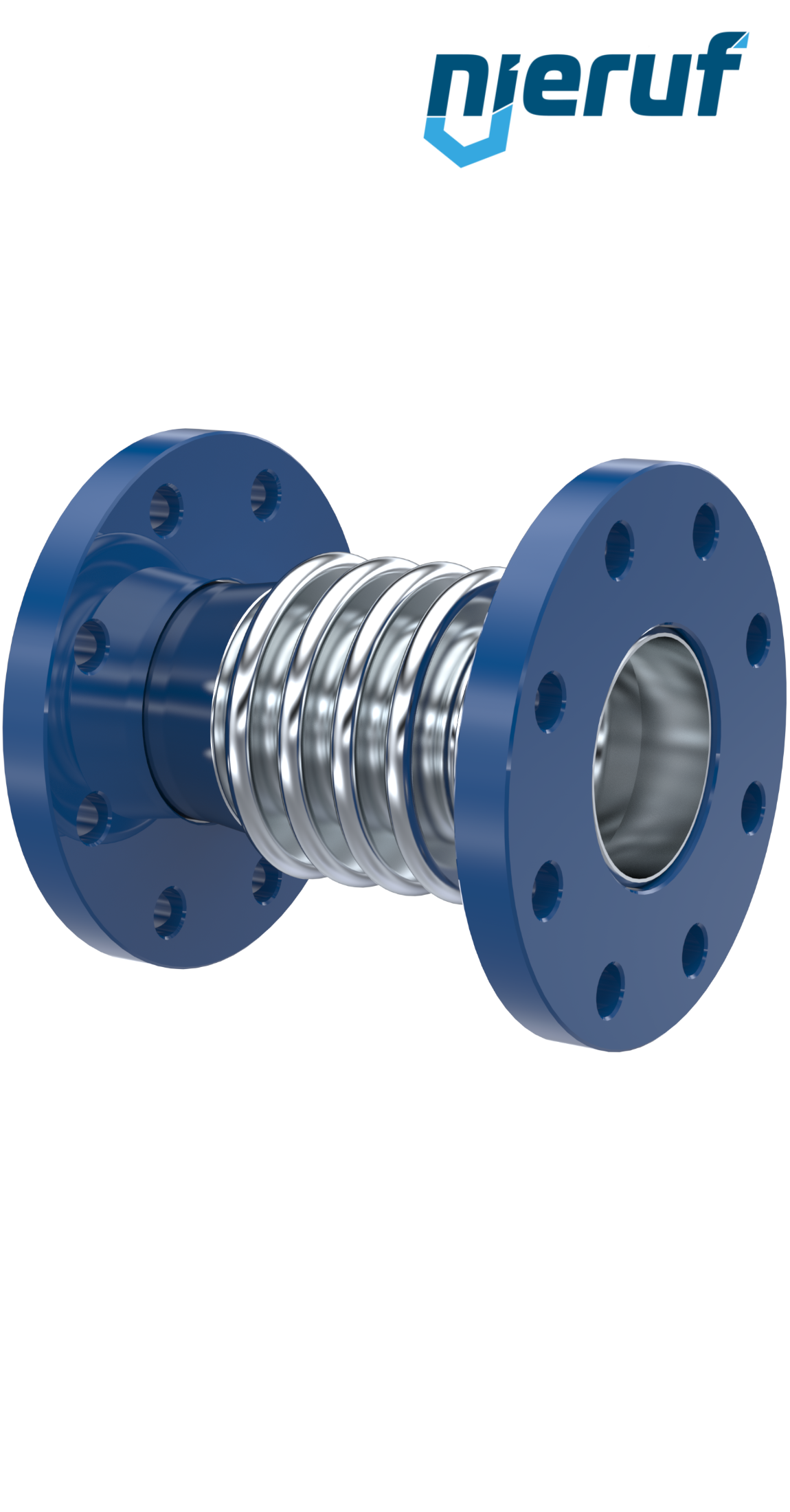 Axial expansion joint DN65 type KP05 fixed flanges and stainless steel-bellows