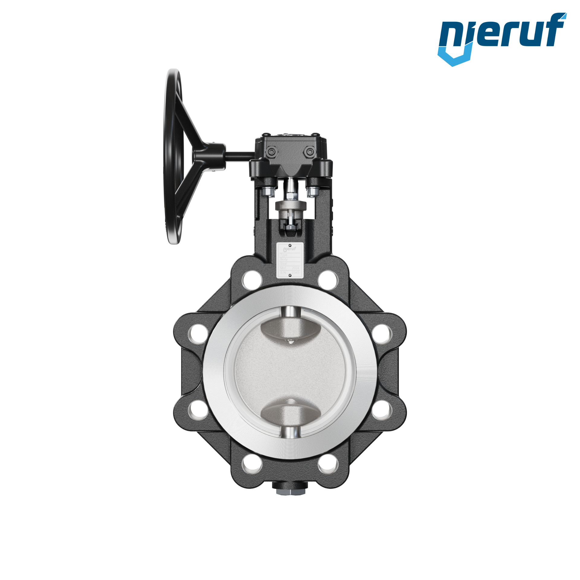 Double offset butterfly-valve AK12 DN 125 PN25-PN40 worm gear