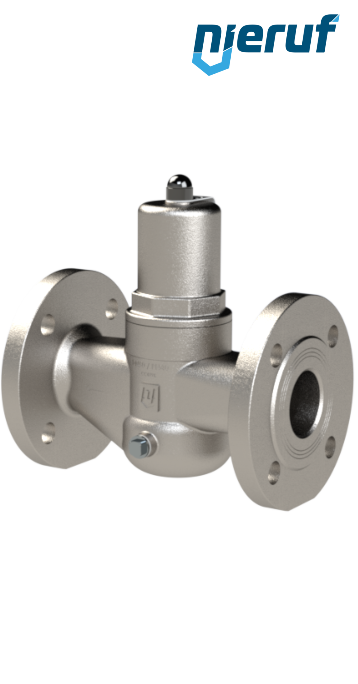 Flange-pressure reducing valve DN 25 PN40 DM08 stainless steel FKM 5.0 - 15.0 bar
