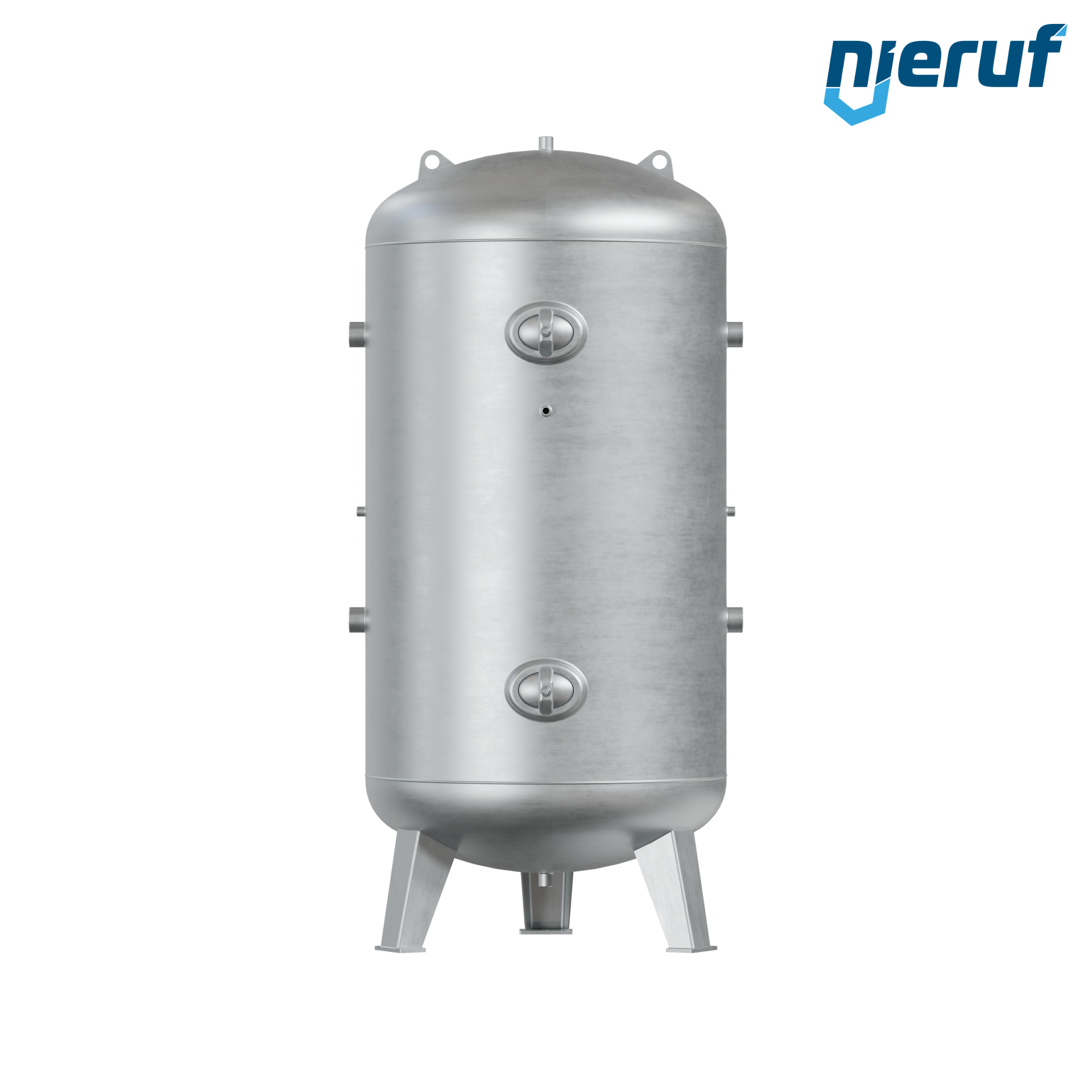 Vacuum vessel vertical BE03 1500 liter, -1-3 bar, steel primed