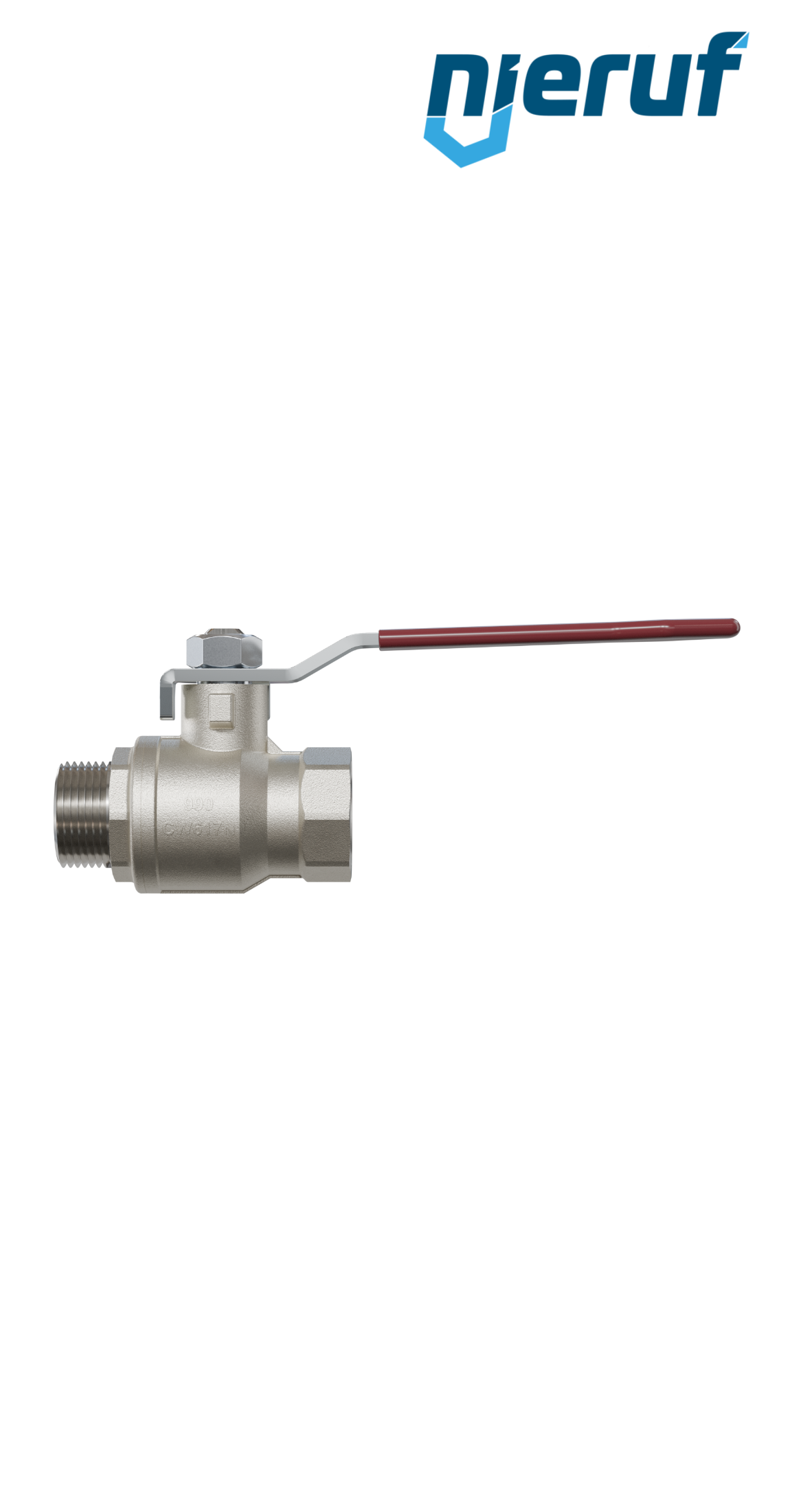 2 way ball valve DN15 - 1/2" inch GK01 female x male thread