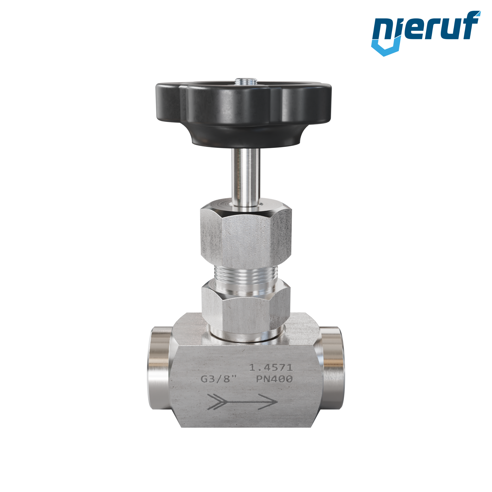 high pressure needle valve  3/8" inch NV01 stainless steel 1.4571